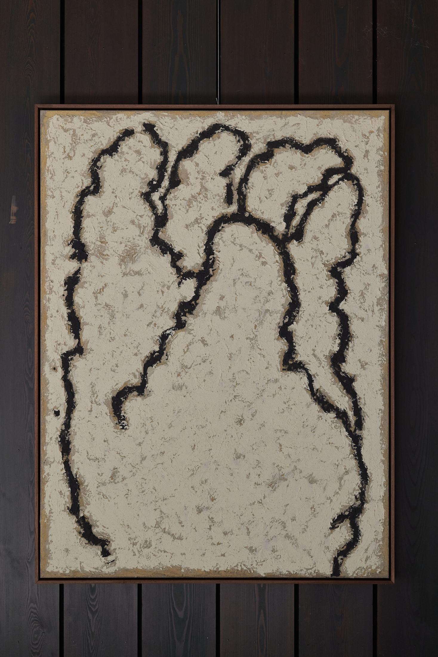 Quadro figurativo di una mano su tela in bianco sporco in vendita 5