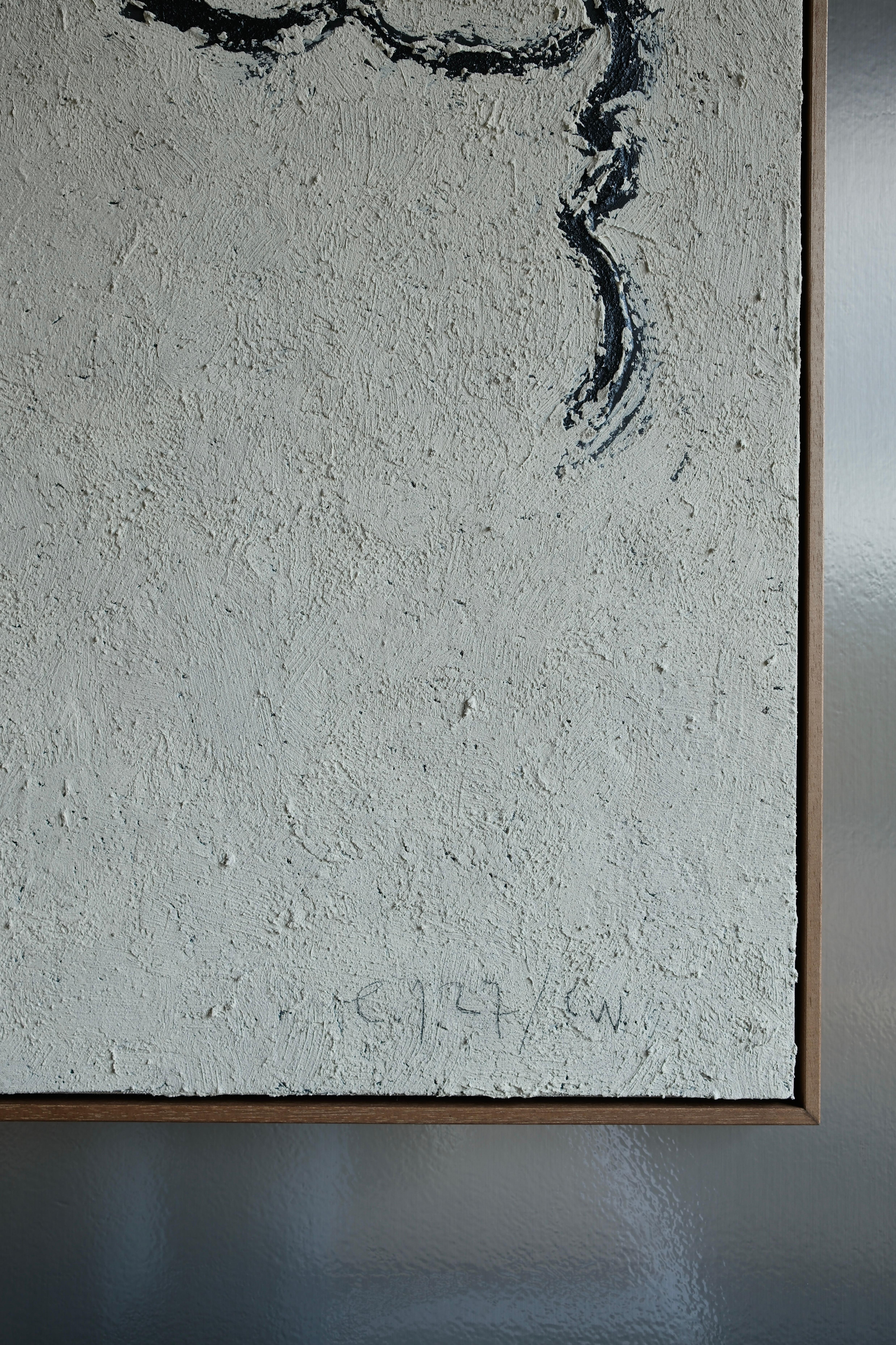 Peinture figurative sur toile en blanc cassé, 2025 - 