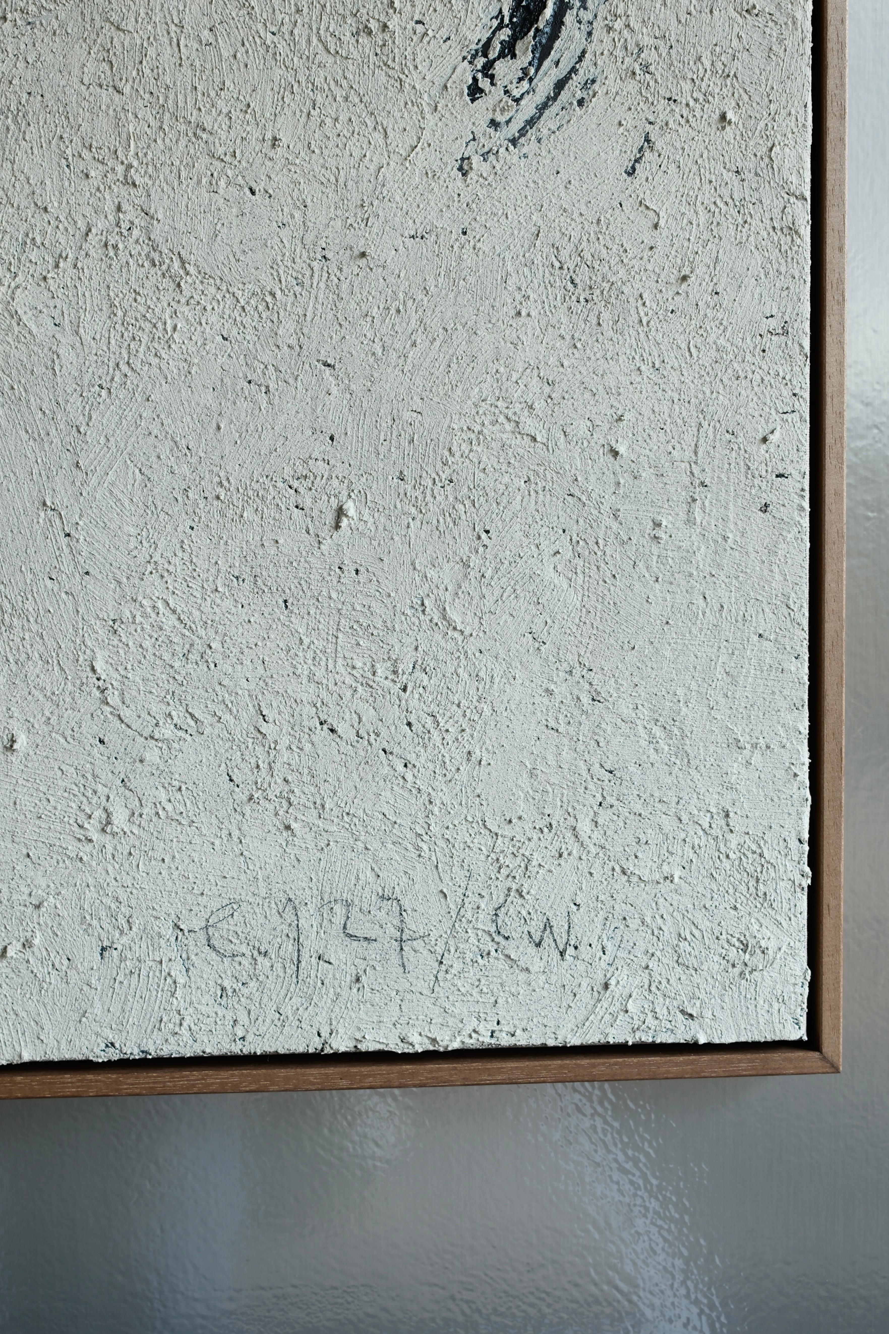 Peinture figurative sur toile en blanc cassé, 2025 - 