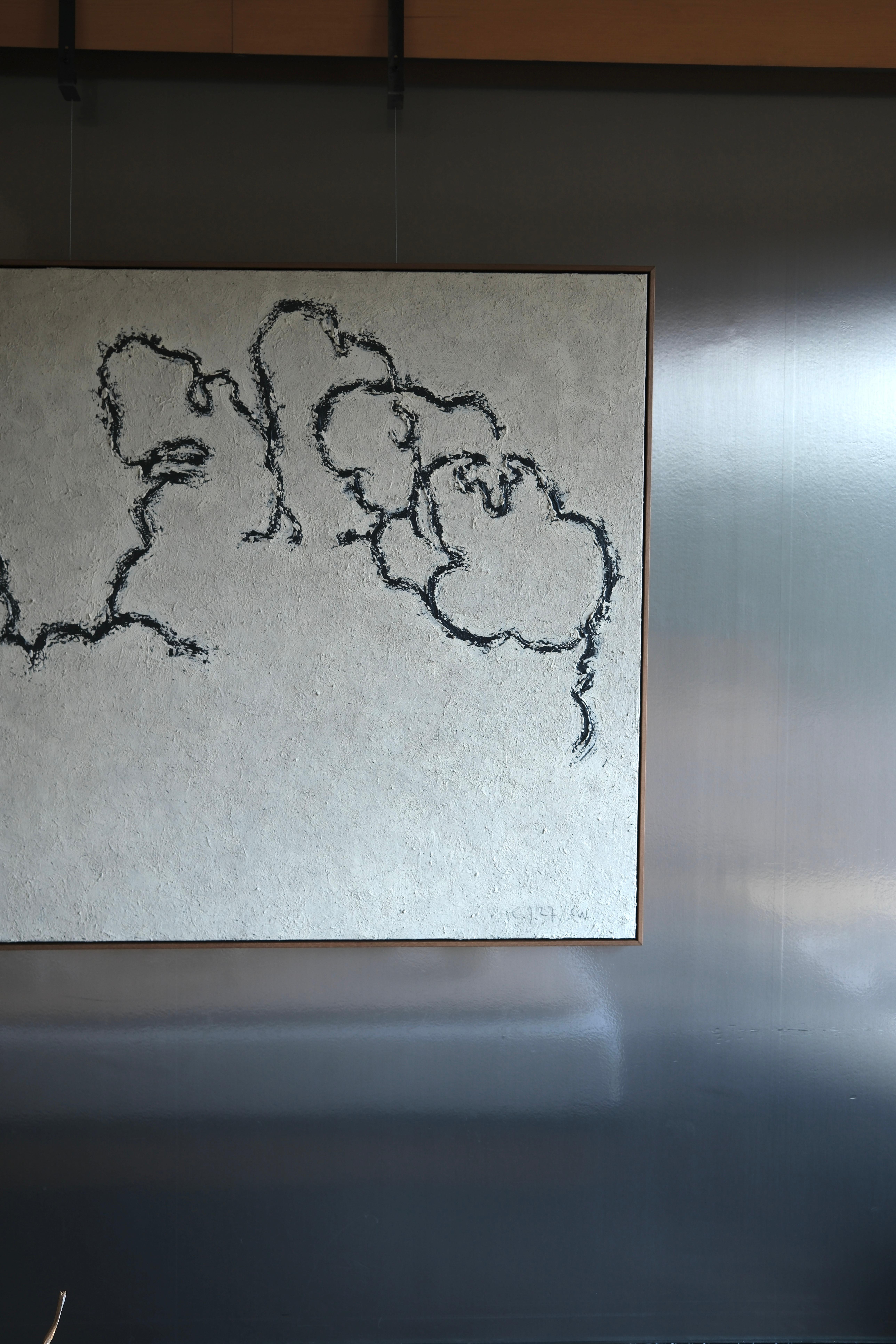 Peinture figurative sur toile en blanc cassé, 2025 - 