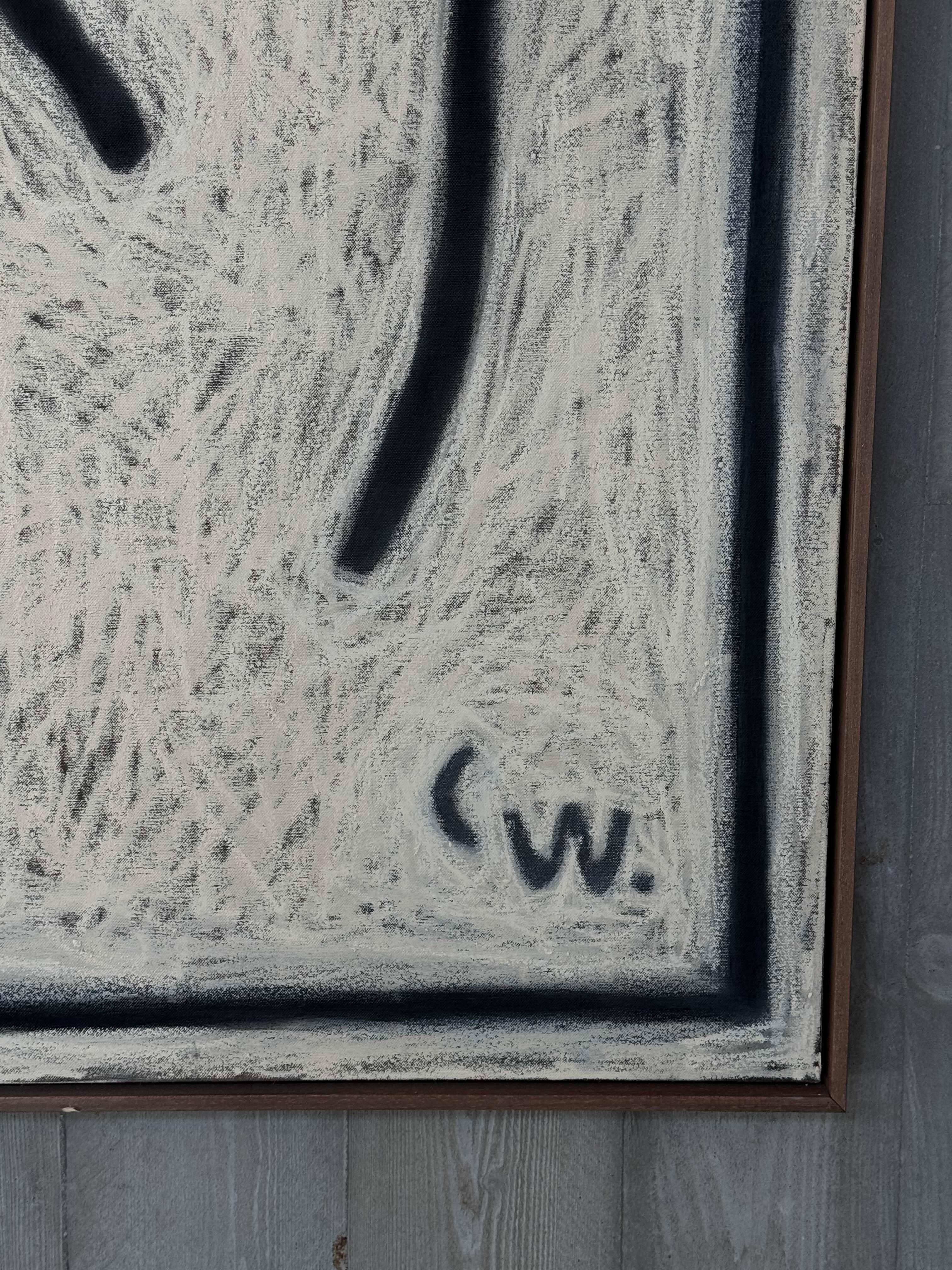 Pintura figurativa en blanco roto sobre lienzo, 2025 - 'Pugnator 065' en venta 6