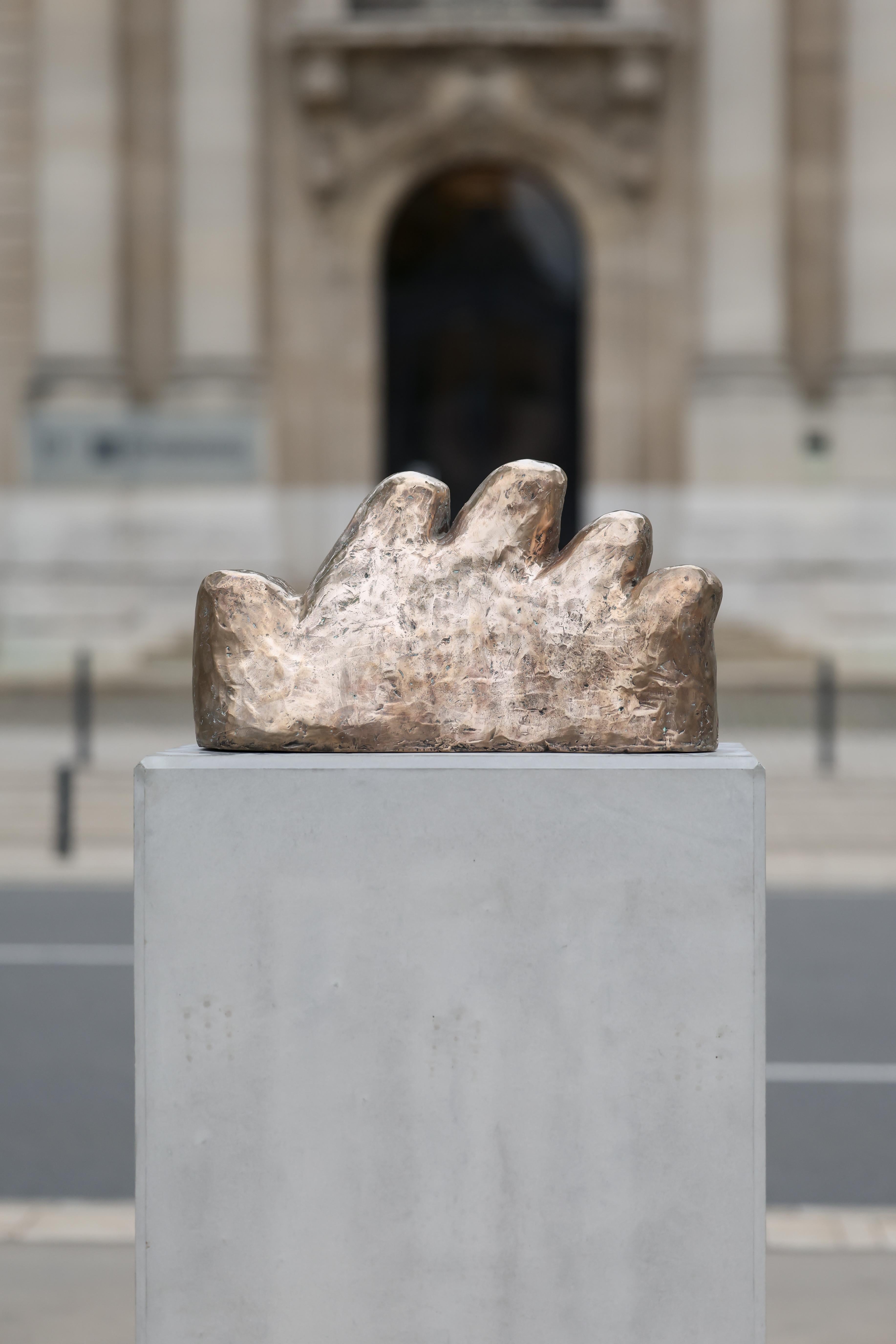 Bold Bronze Outdoor Sculpture of a Hand, “Solid Ego 005” Chidy Wayne For Sale 2
