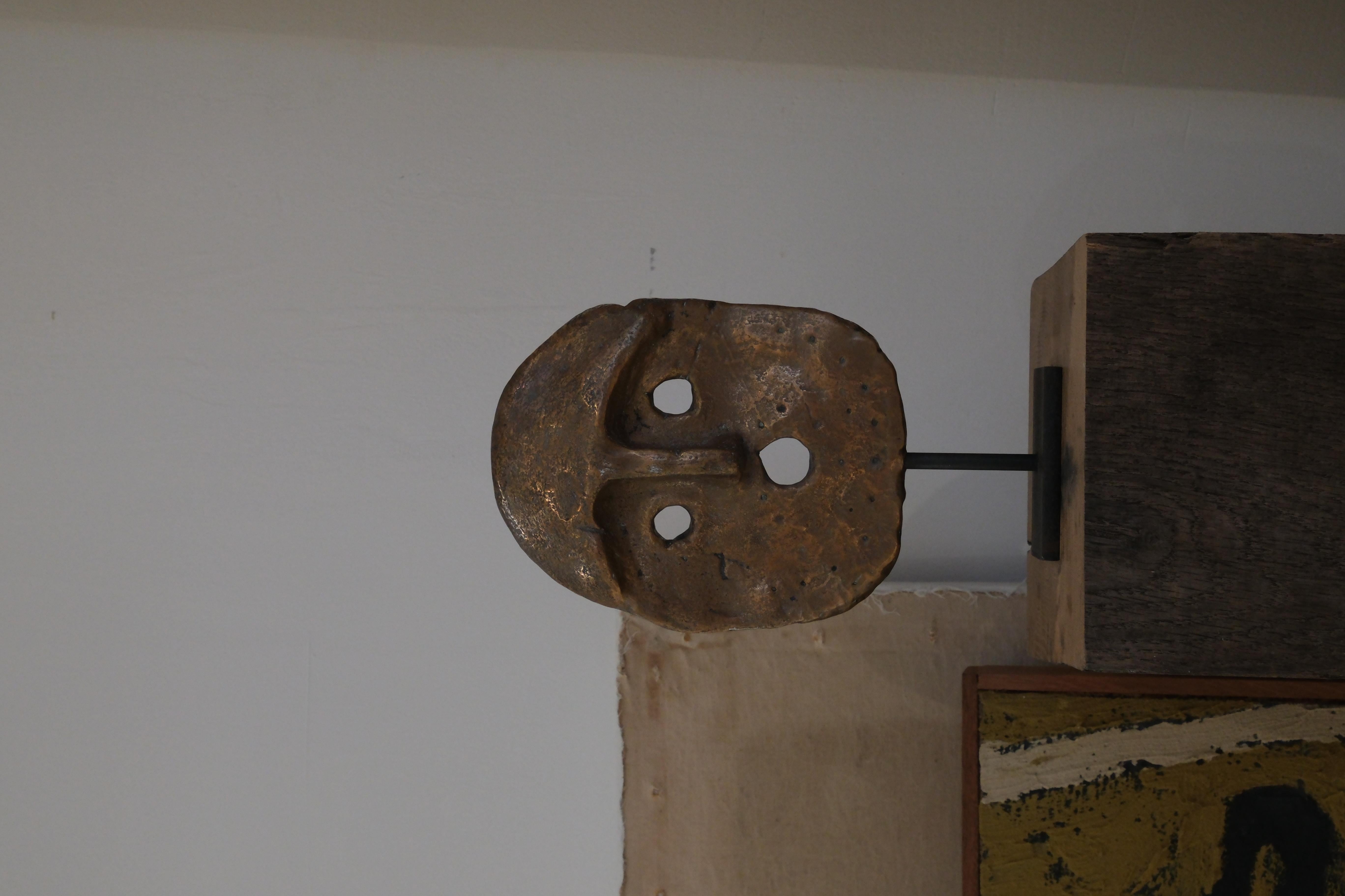 Bronze Mask Sculpture, 2024 - 'Mascara' For Sale 6