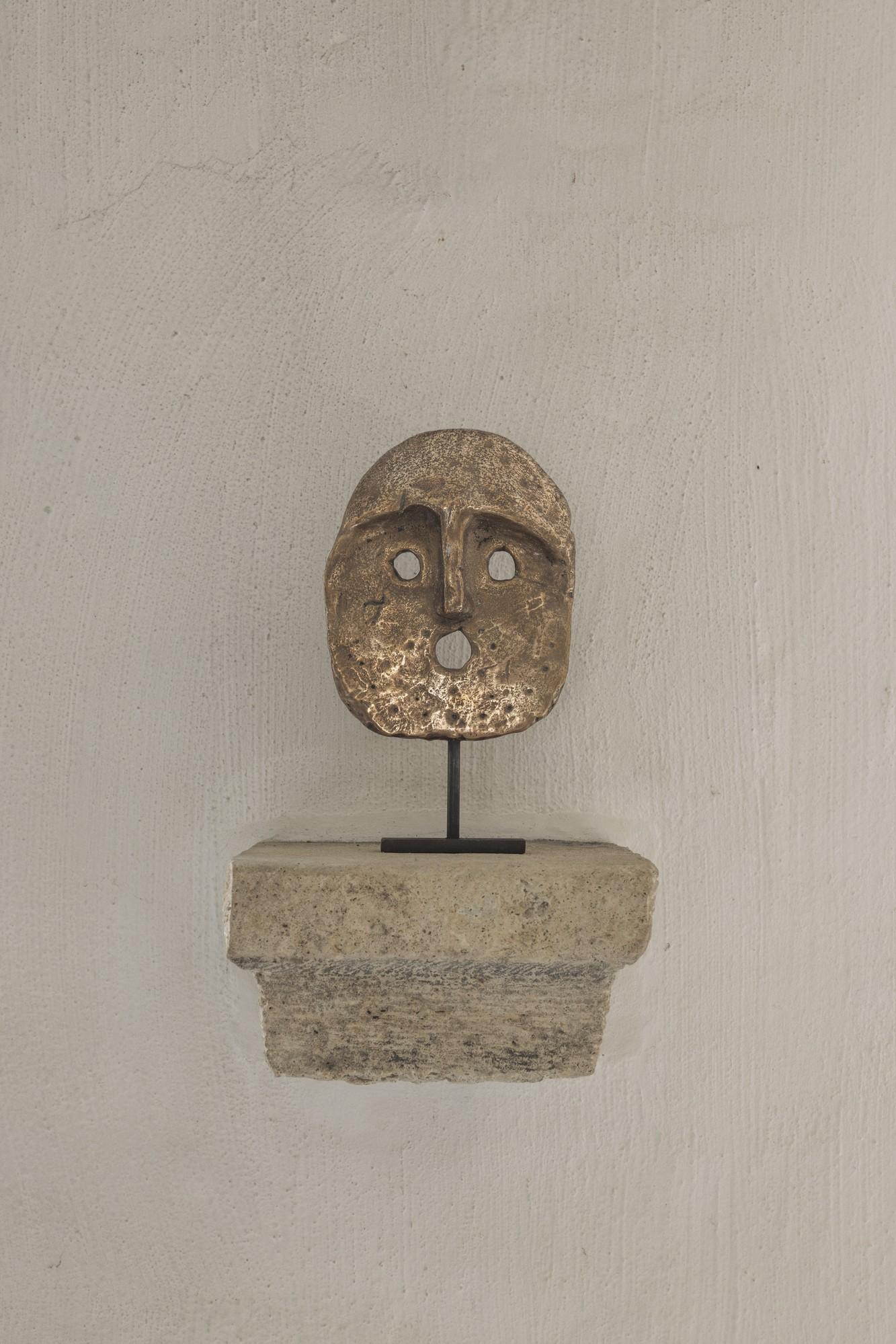 Bronze Mask Sculpture, 2024 - 'Mascara' For Sale 3