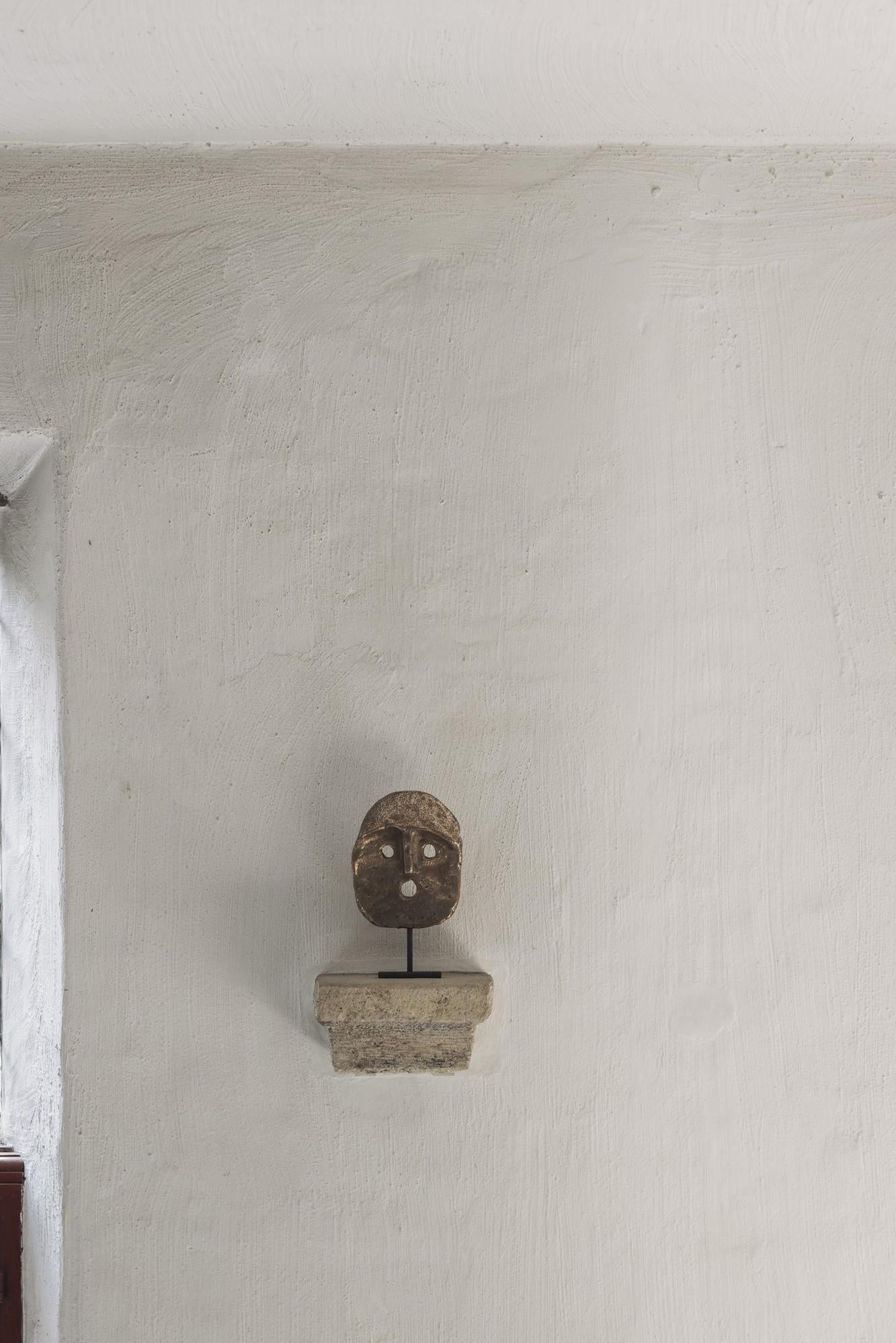 Bronze Mask Sculpture, 2024 - 'Mascara' For Sale 4