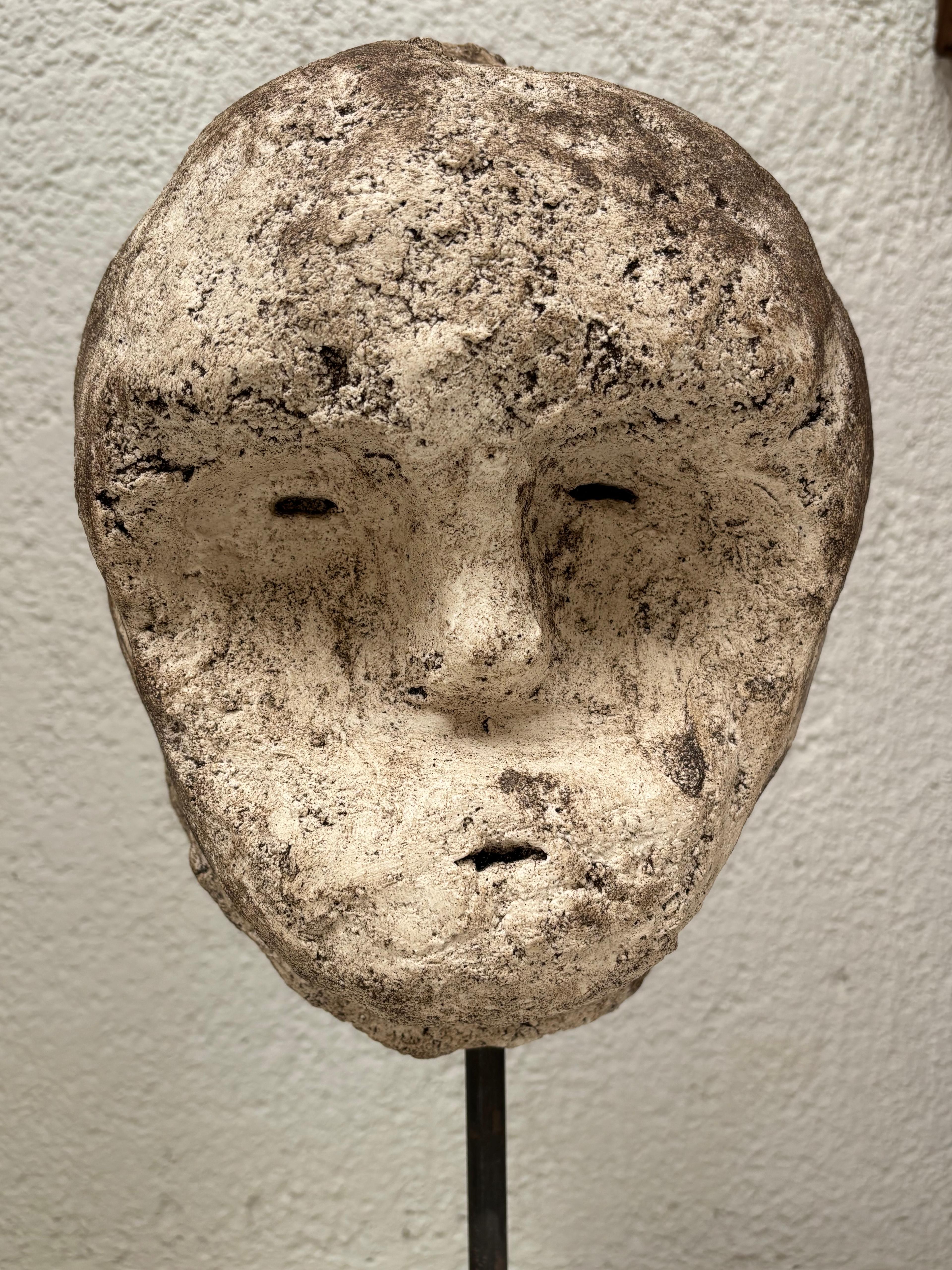 Off-White Plaster Head Sculpture, 2025 - 'Mask 3' For Sale 4
