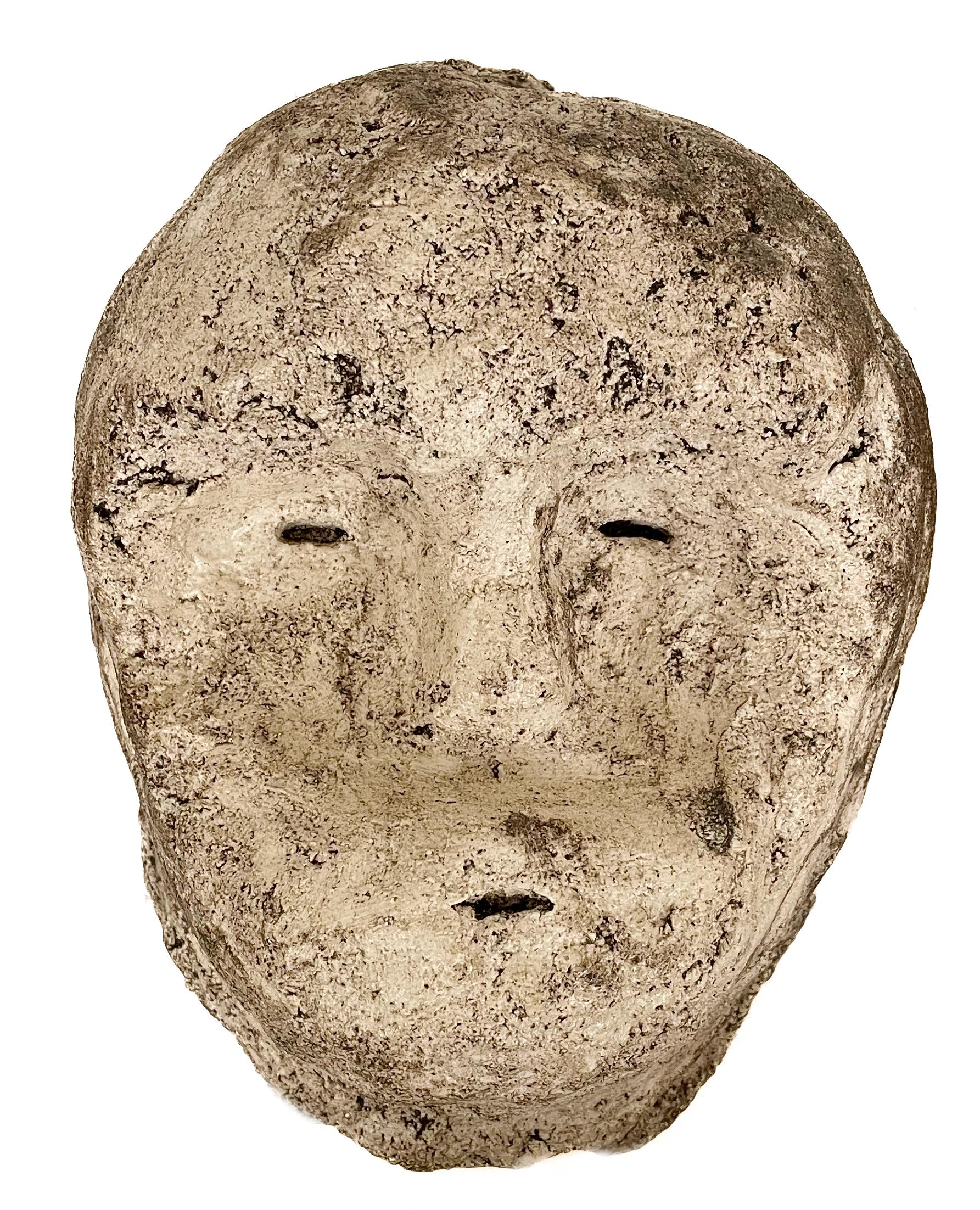 Off-White Plaster Head Sculpture, 2025 - 'Mask 3' For Sale 5