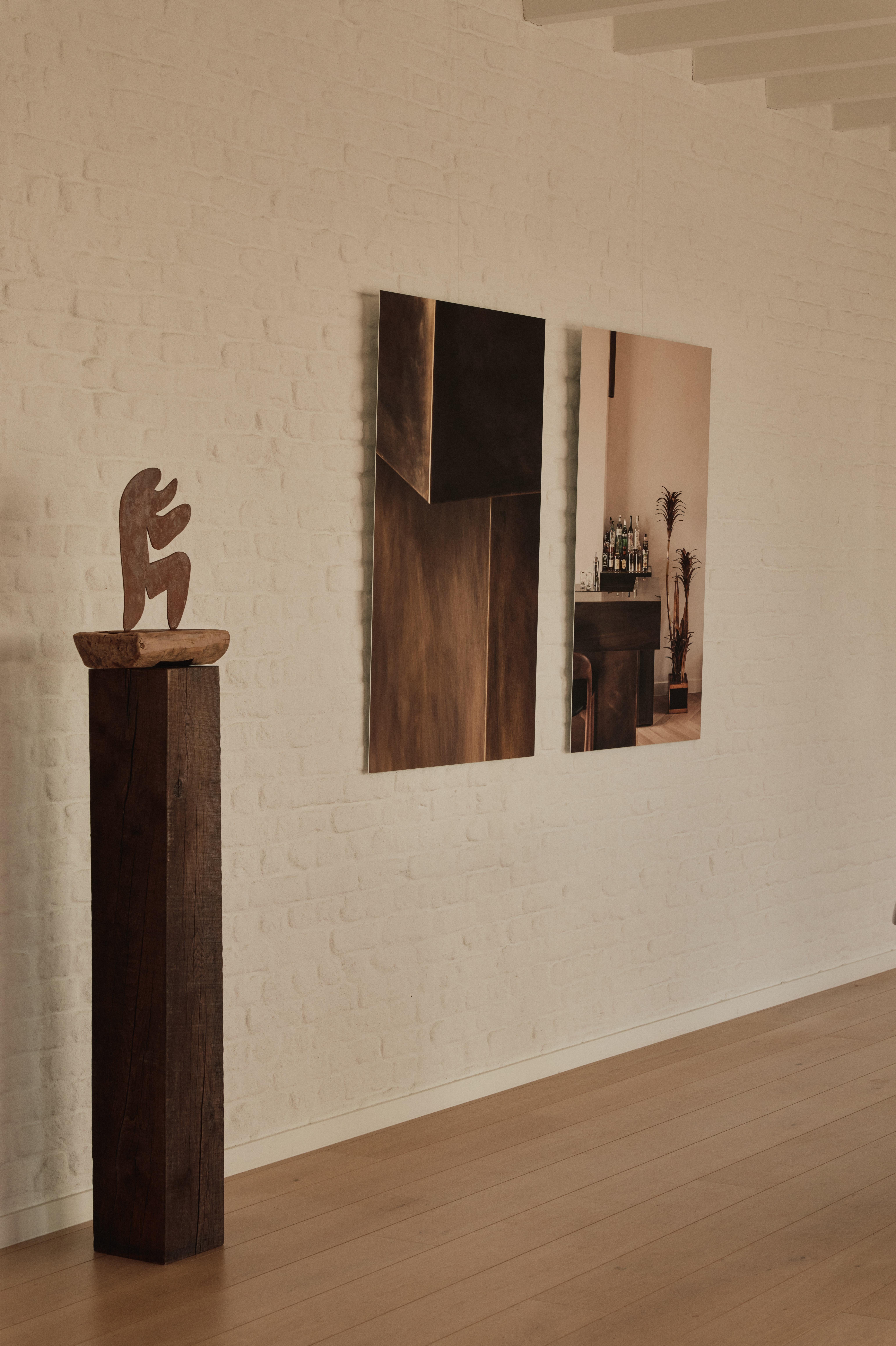 Pugnator 066 - Abstract Sculpture in Corton Steel by Chidy Wayne For Sale 2