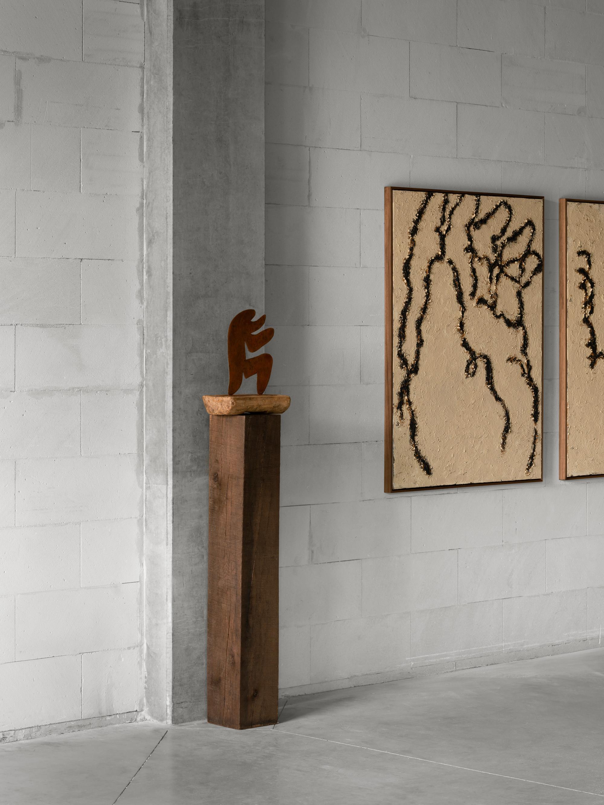 Pugnator 066 - Scultura astratta in acciaio cortonese di Chidy Wayne in vendita 4