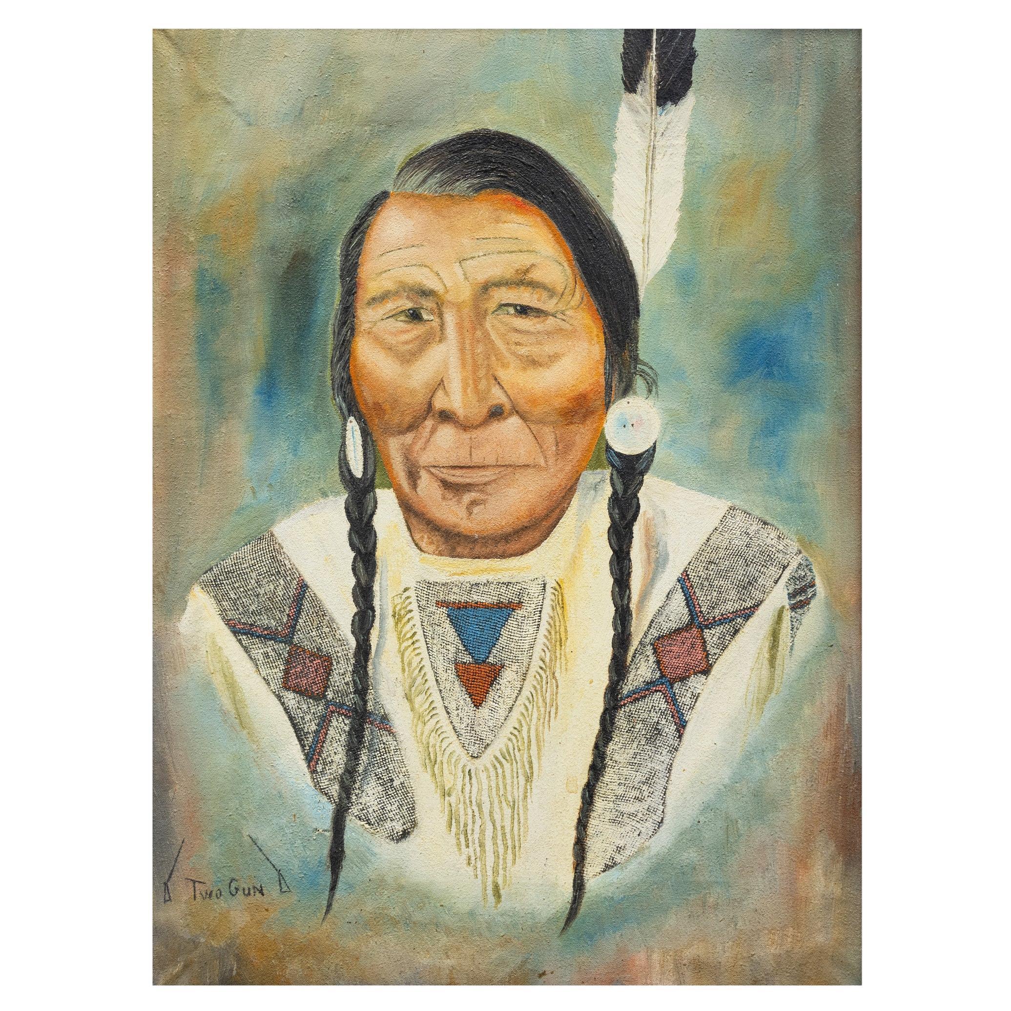 Chief Mountain Horse Original Painting by Two Gun