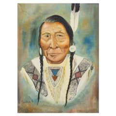 Chief Mountain Horse Original Painting by Two Gun