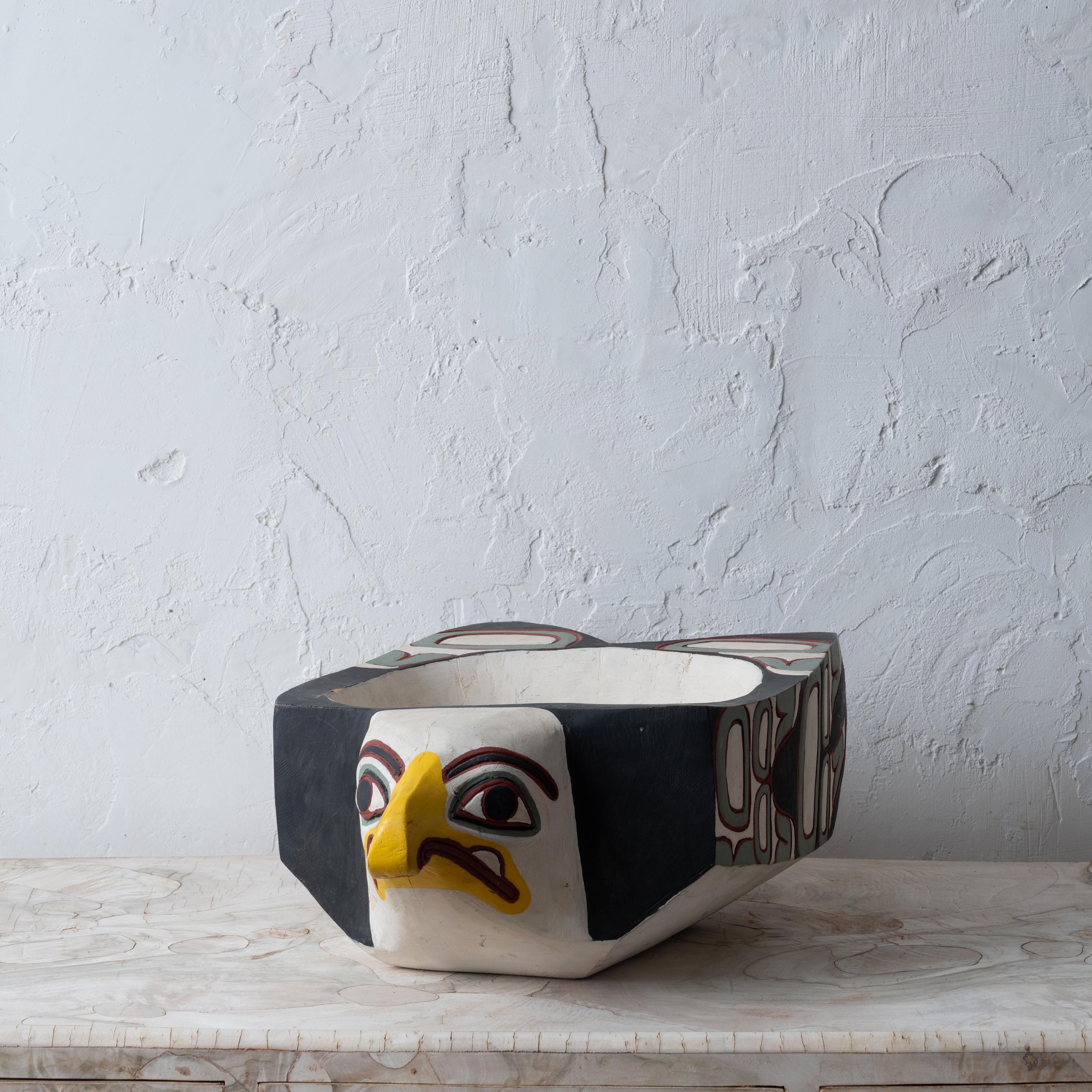 Late 20th Century Chief William Jeffrey, Pacific Northwest Eagle Feast Bowl For Sale