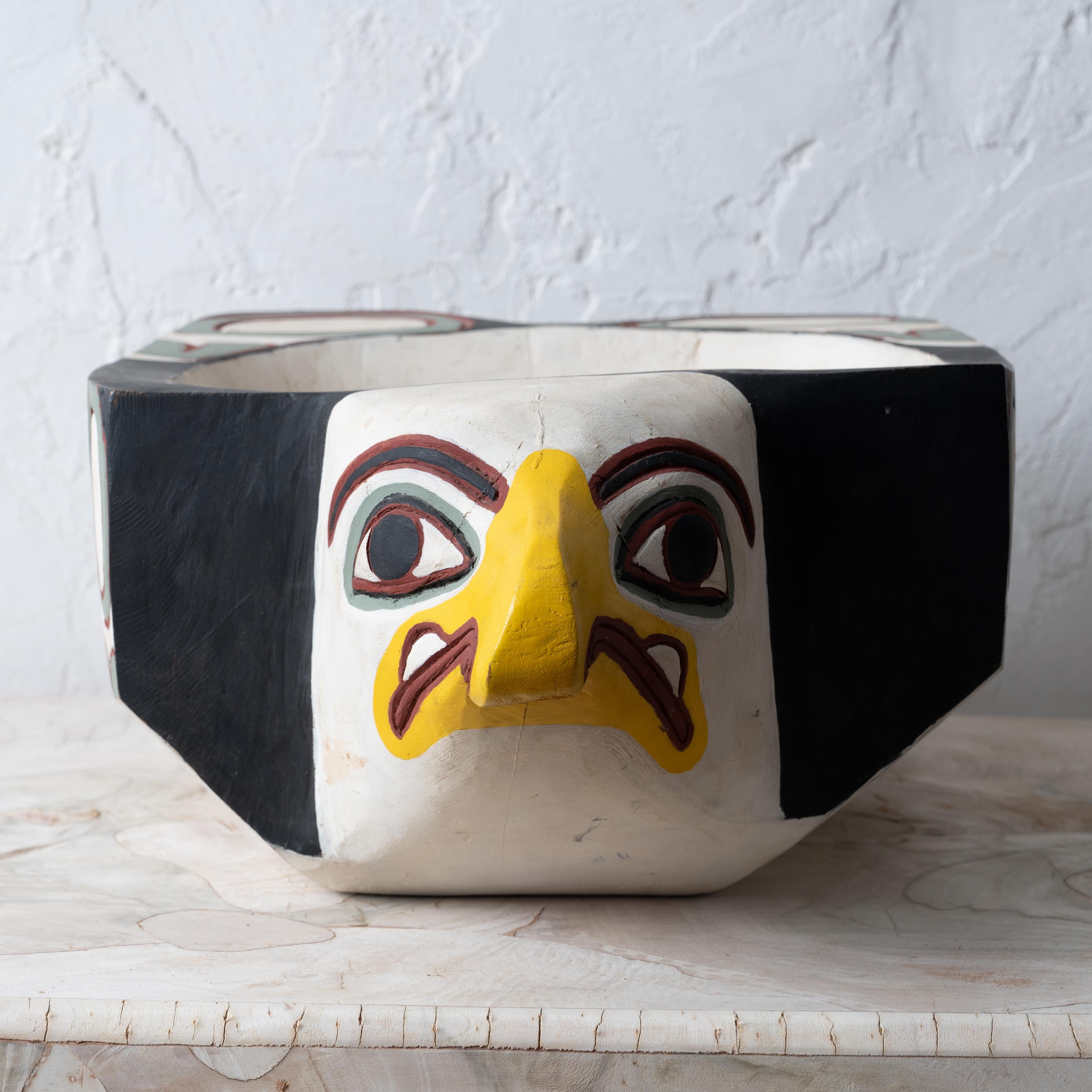 Wood Chief William Jeffrey, Pacific Northwest Eagle Feast Bowl For Sale