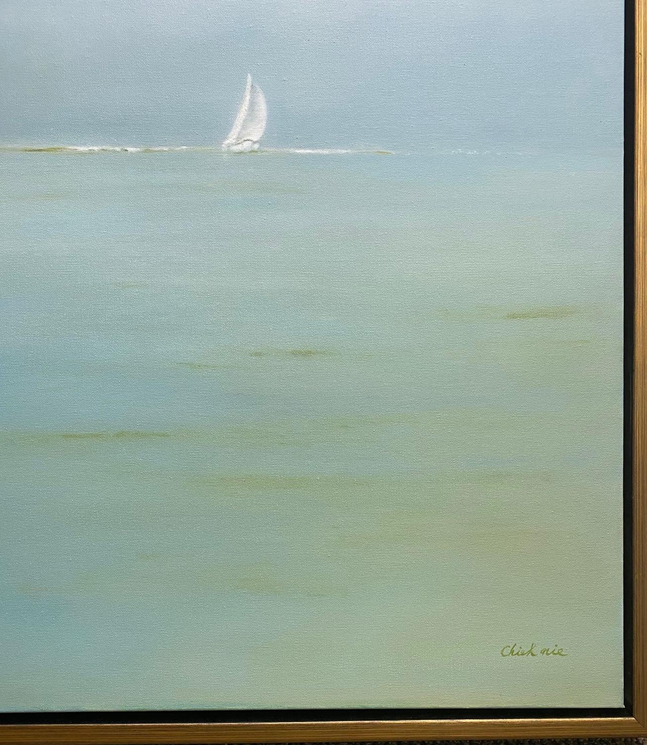 Wind Gusts in Open Seas, original 40x30 contemporary marine landscape For Sale 2