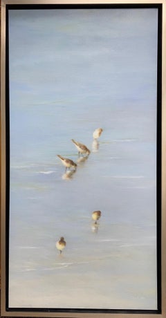 Reflections, original 48x24 contemporary marine landscape