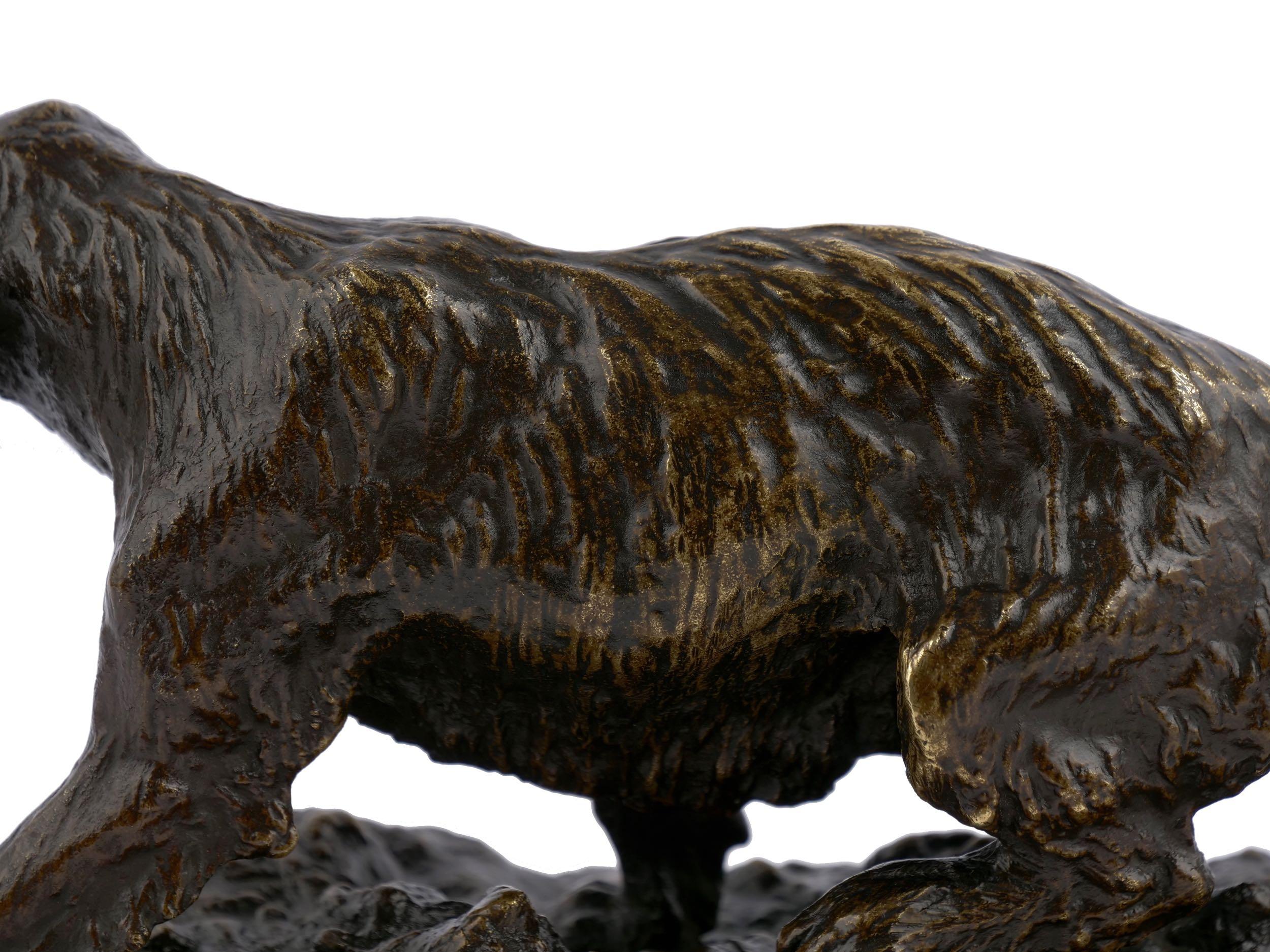 “Chien Epagneul Francais” Bronze Sculpture by Christophe Fratin 6