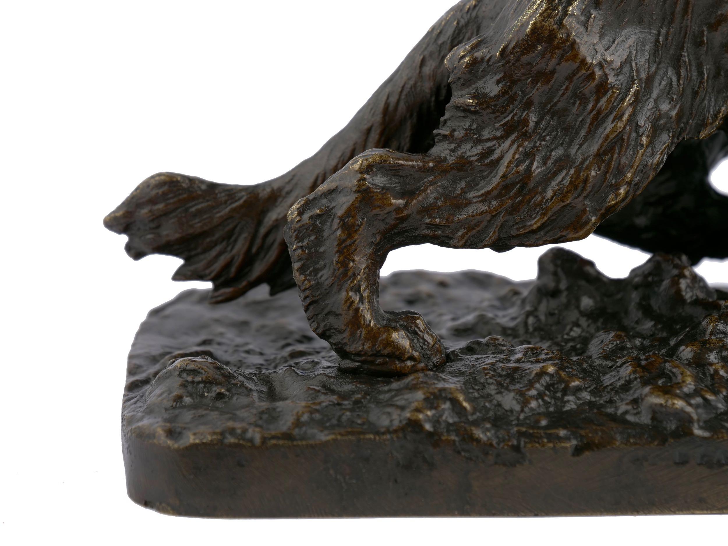 “Chien Epagneul Francais” Bronze Sculpture by Christophe Fratin 9