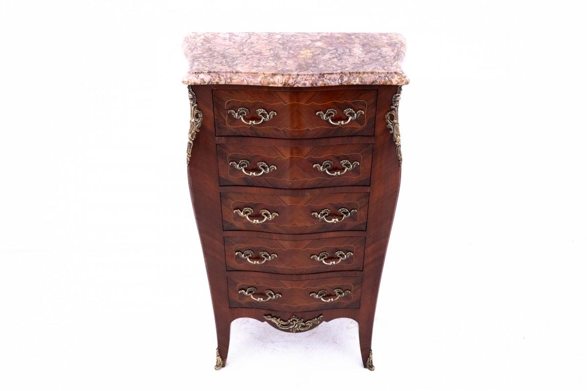 Antico cassettone a chiffoniera a cavallo tra il XIX e il XX secolo, Francia.

Dimensioni: altezza 101 cm / larghezza 66 cm / profondità 39 cm