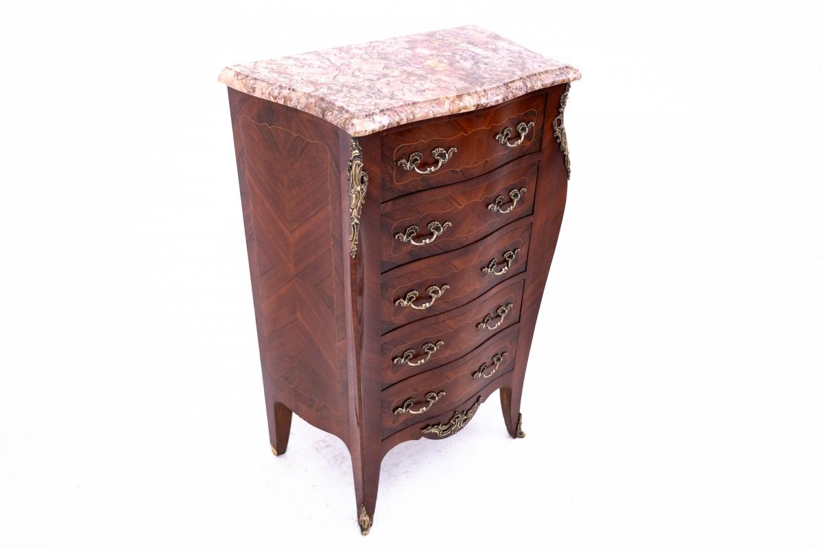 Antique chiffonier chest of drawers from the turn of the 19th and 20th centuries, France.

Dimensions: height 101 cm / width 66 cm / depth 39 cm