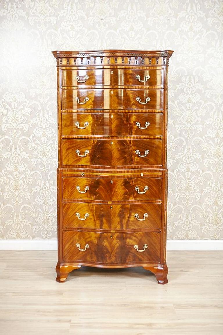 European Chiffonier / Dresser from the Mid-19th Century Finished with Shellac For Sale