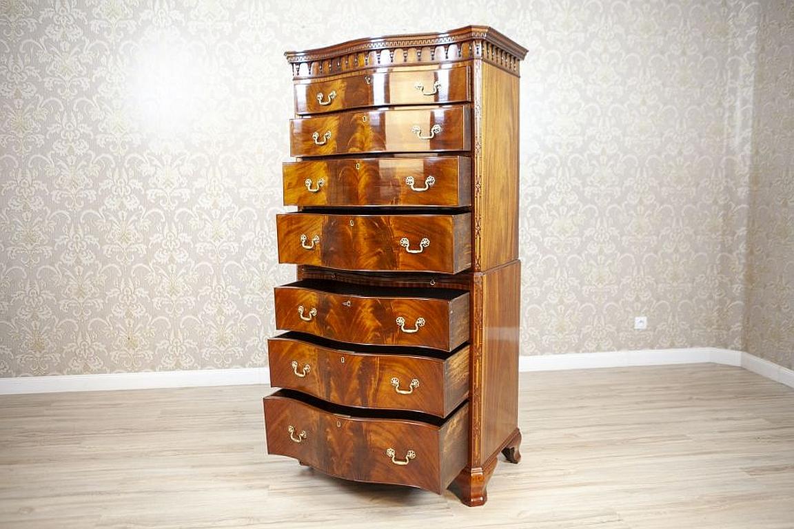 Chiffonier / Dresser from the Mid-19th Century Finished with Shellac In Good Condition For Sale In Opole, PL
