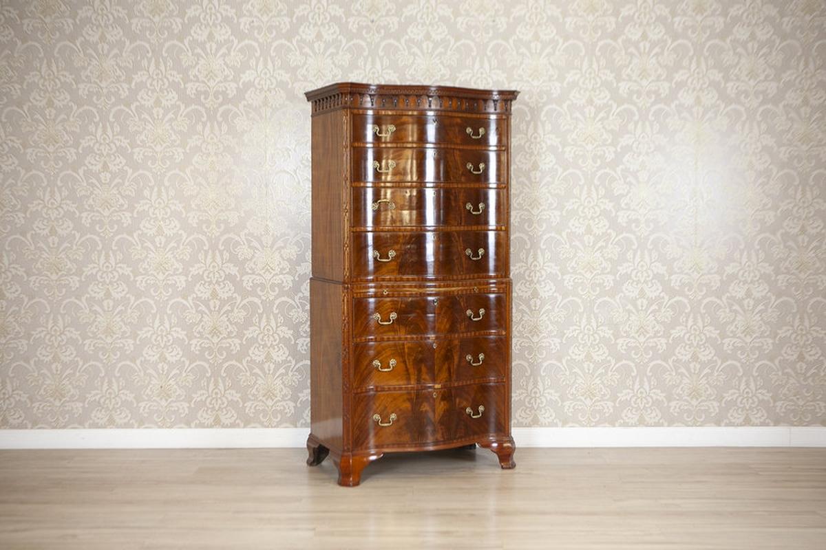 Chiffonier/Dresser in Brown, Late 19th Century

Elevate your interior with this exquisite late 19th-century chiffonier, a rare and masterfully restored 
