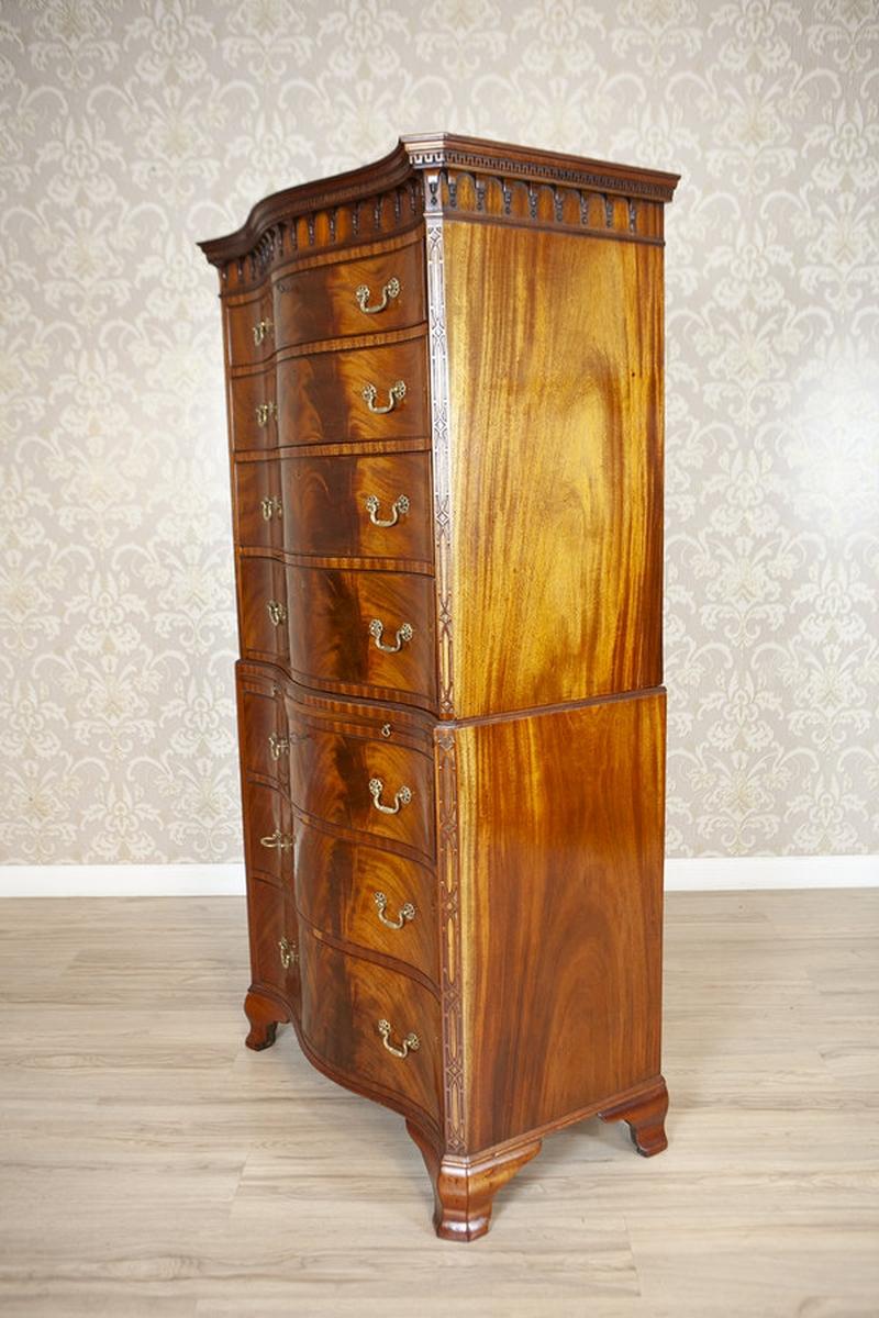 Wood Chiffonier/Dresser in Brown, Late 19th Century For Sale
