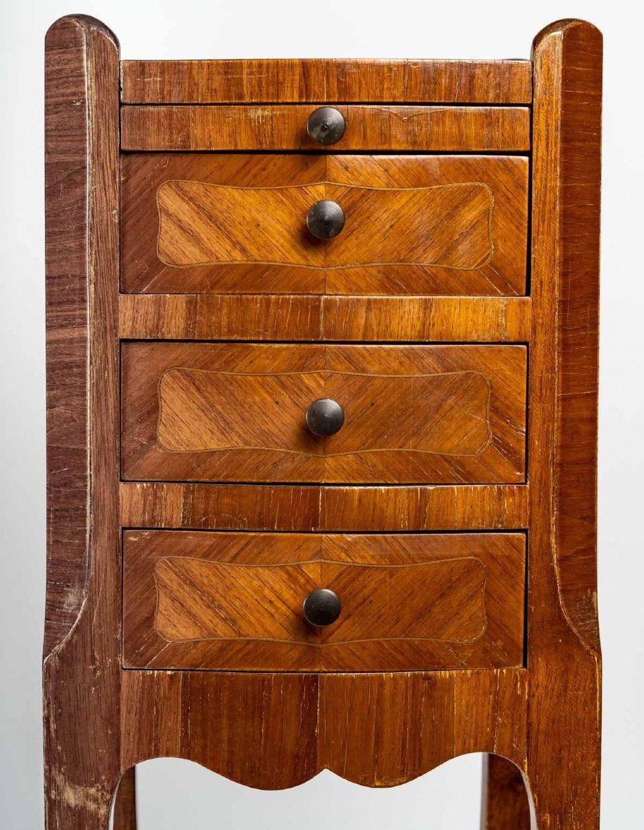 Chiffonniere, Schreibtisch aus Nussbaumholz, Louis XV.-Stil, Periode: 19. Jahrhundert im Angebot 1
