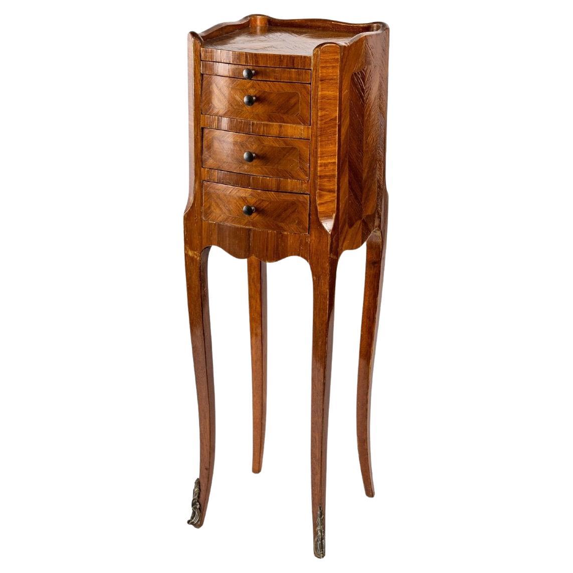 Chiffonniere, Writing Table Walnut, Louis XV Style, Period : 19th Century For Sale
