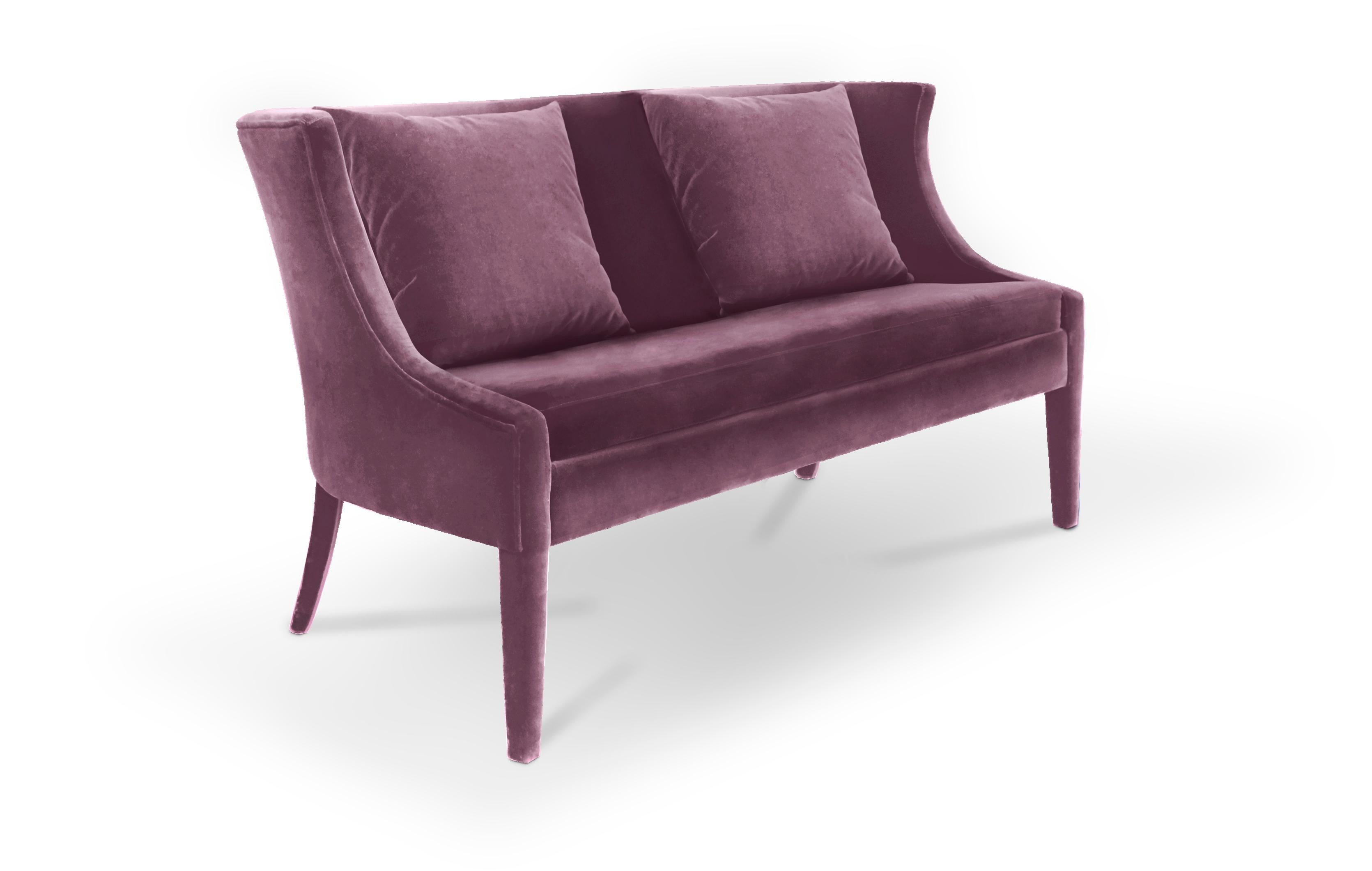 With an insatiable appetite for glamour Koket designers took the classic tub sofa to new heights with the vivacious Chignon sofa fully upholstered in a soft upholstery fabric.

Options
Upholstery: Available in any fabric from the Koket Textiles