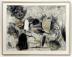 Large Abstract Expressionist Taiwanese Painting Chihung Yang Chinese Art