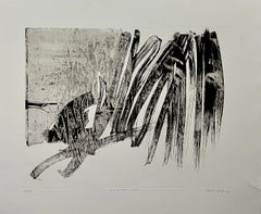 Acquaforte astratta espressionista taiwanese Chihung Yang Arte calligrafica cinese