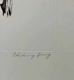 Abstract Expressionist Taiwanese Etching Chihung Yang Chinese Calligraphy Art