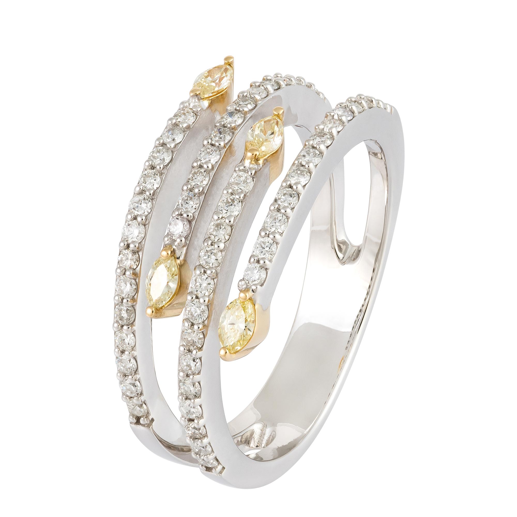 in vendita:  Chik Anello in oro giallo bianco 18 carati con diamante giallo bianco per lei 3