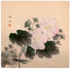 Antique 'China Rose' — Japanese Woodblock print, c. 1900