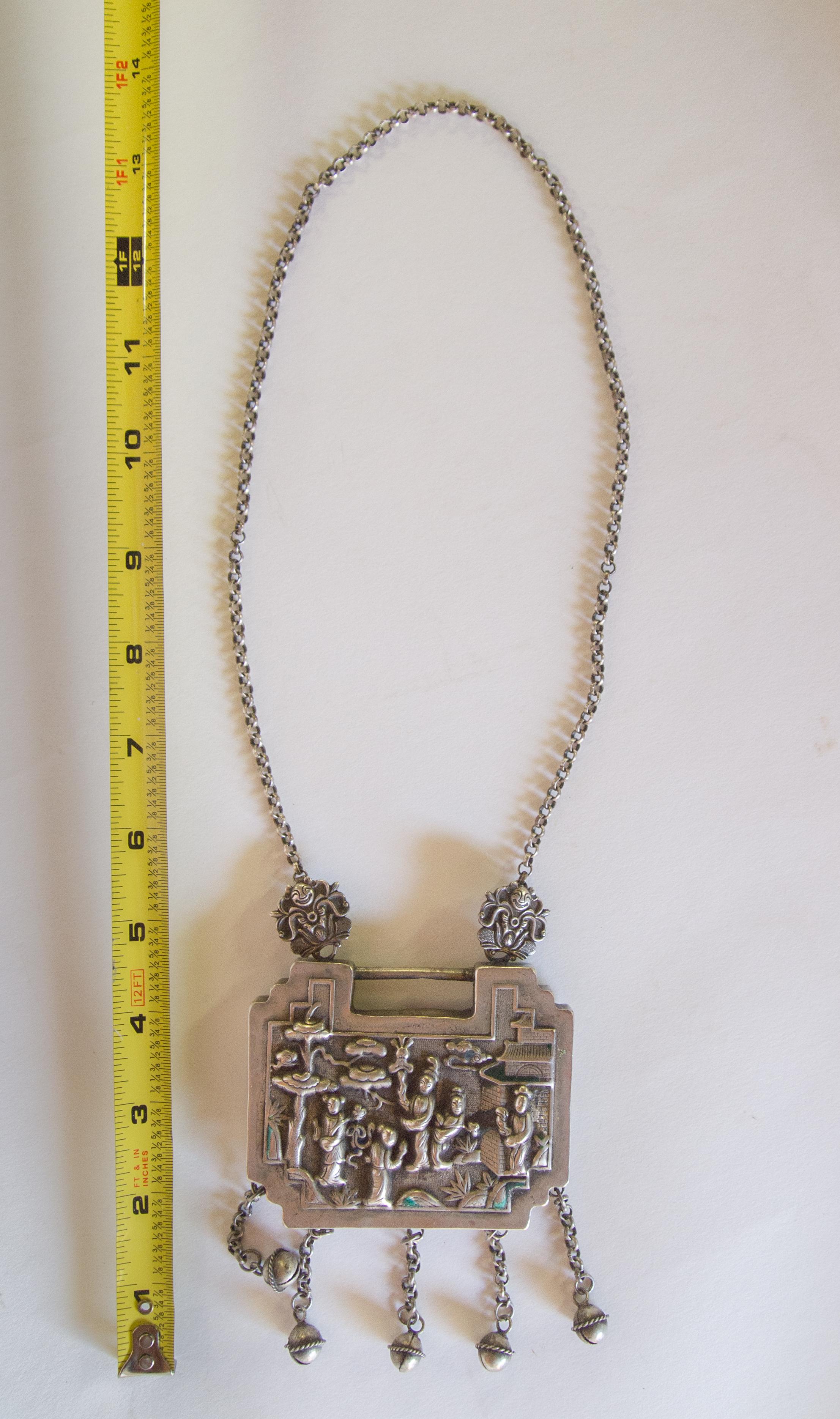 Child Amulet Lock, Silver Alloy, Yao or Hmong of SW China, Early 20th Century 8