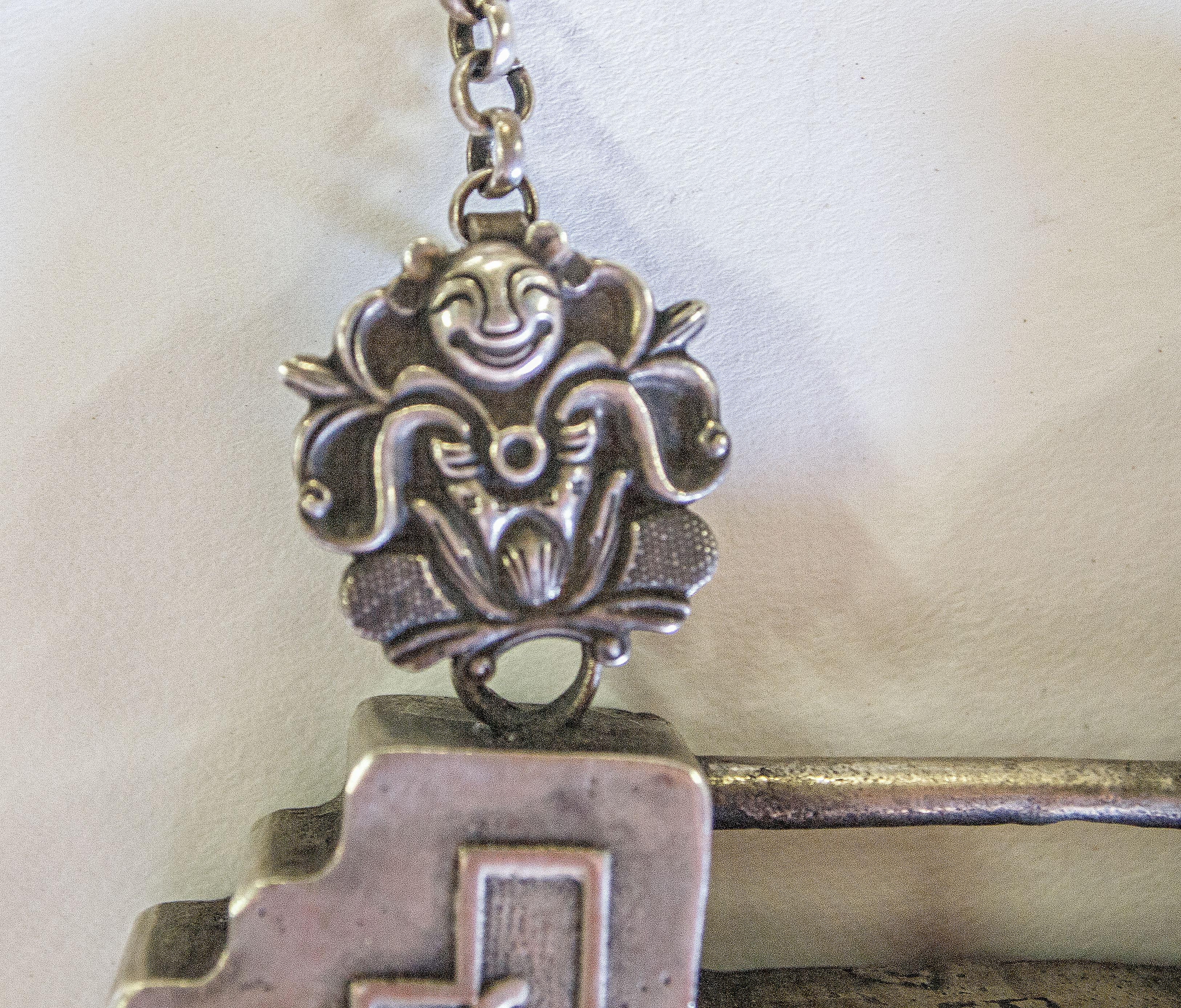 Metal Child Amulet Lock, Silver Alloy, Yao or Hmong of SW China, Early 20th Century