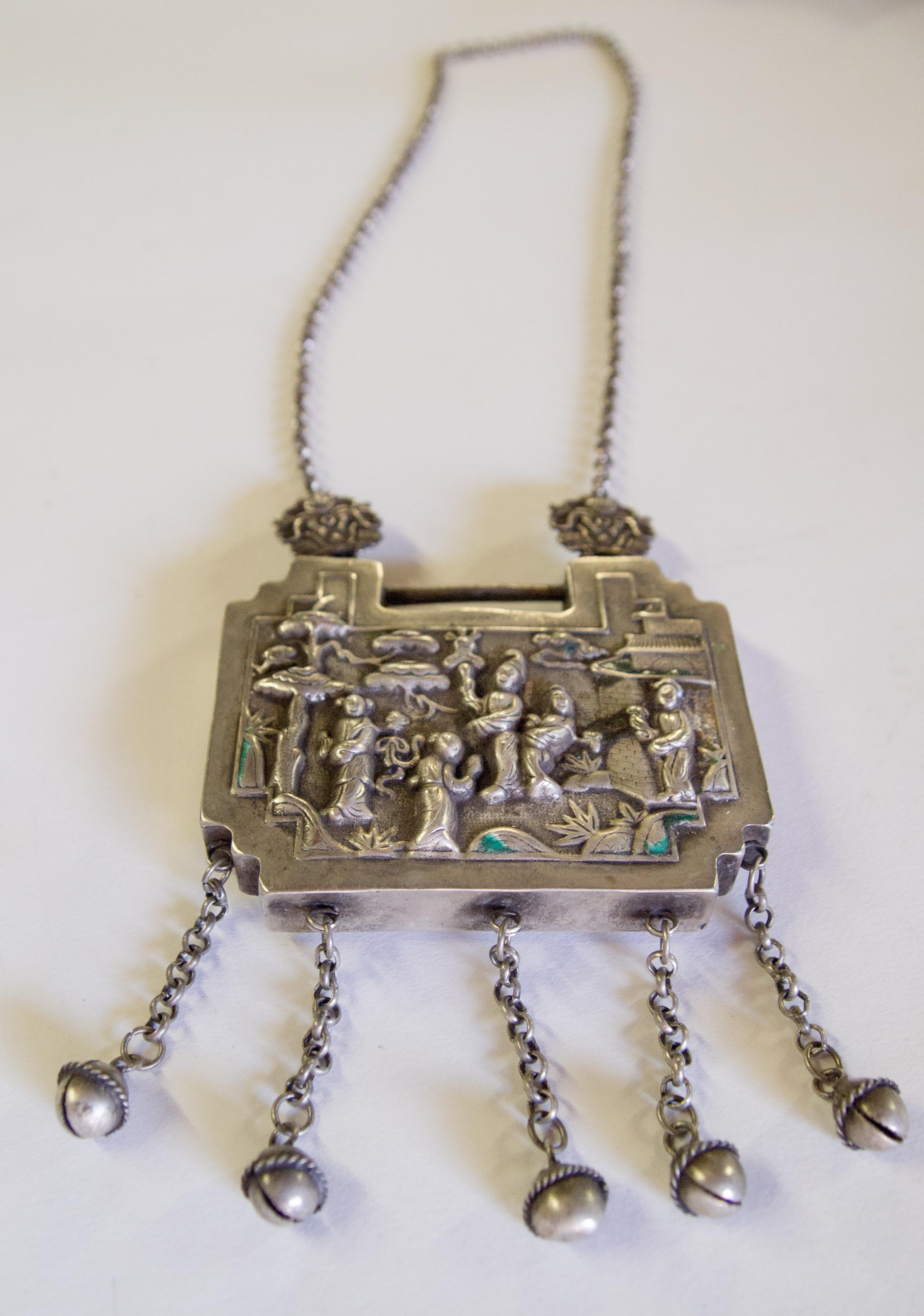 Child Amulet Lock, Silver Alloy, Yao or Hmong of SW China, Early 20th Century 1
