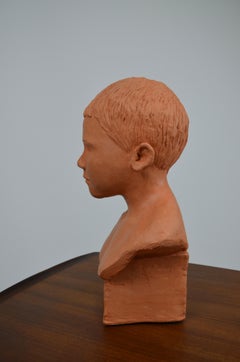 child bust in terracotta