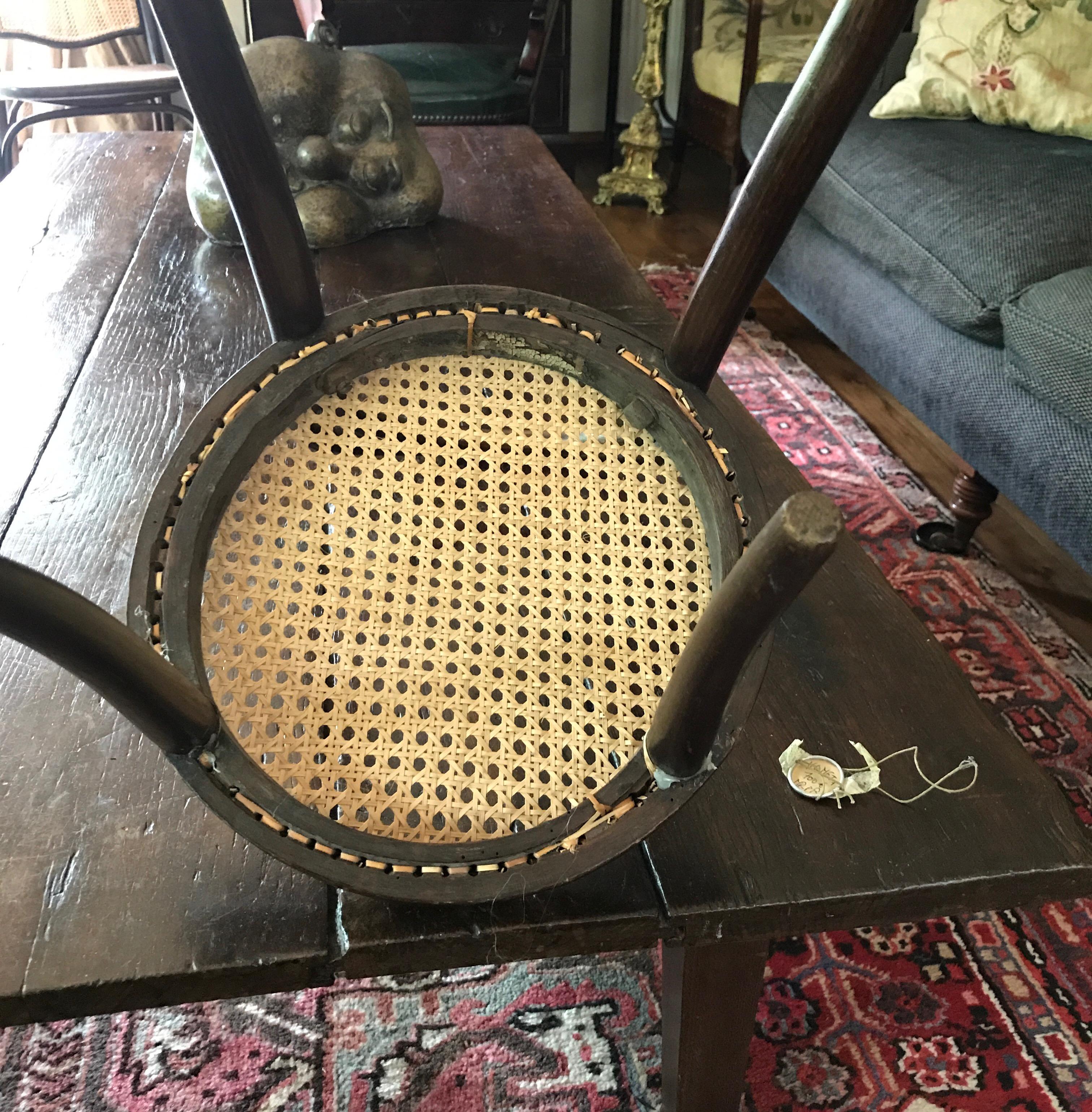 Beech Child Chair by Thonet Stamped and Labeled, 1890 For Sale