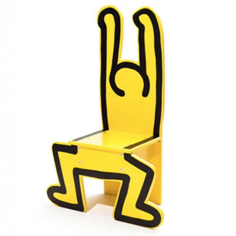 French Child Chair Featuring a Design by Keith Haring