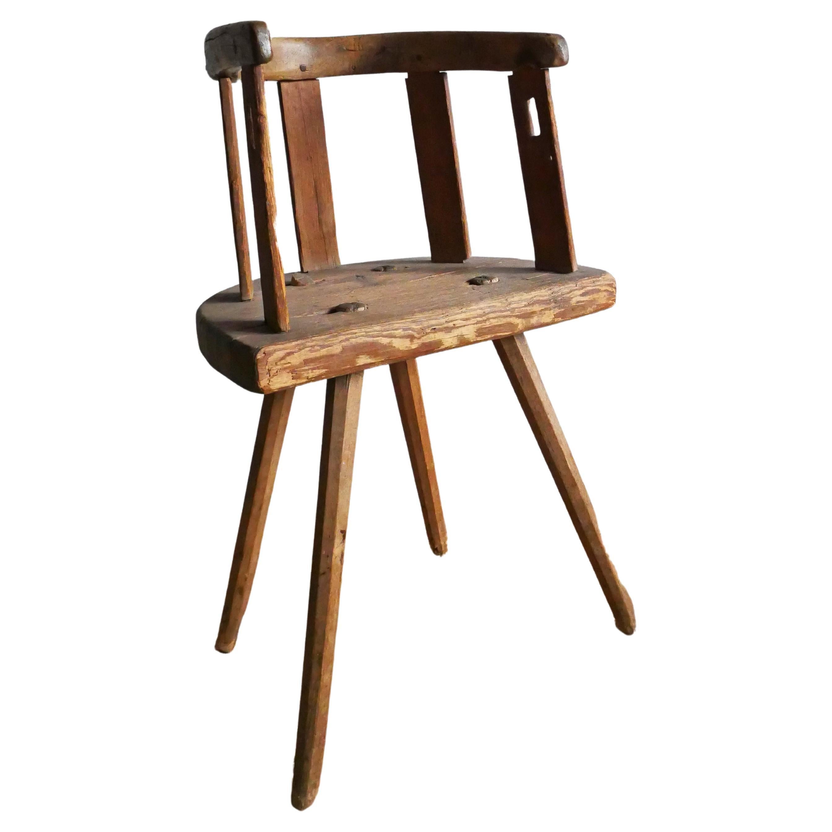 Child Chair from ca 1850, Pine wood For Sale