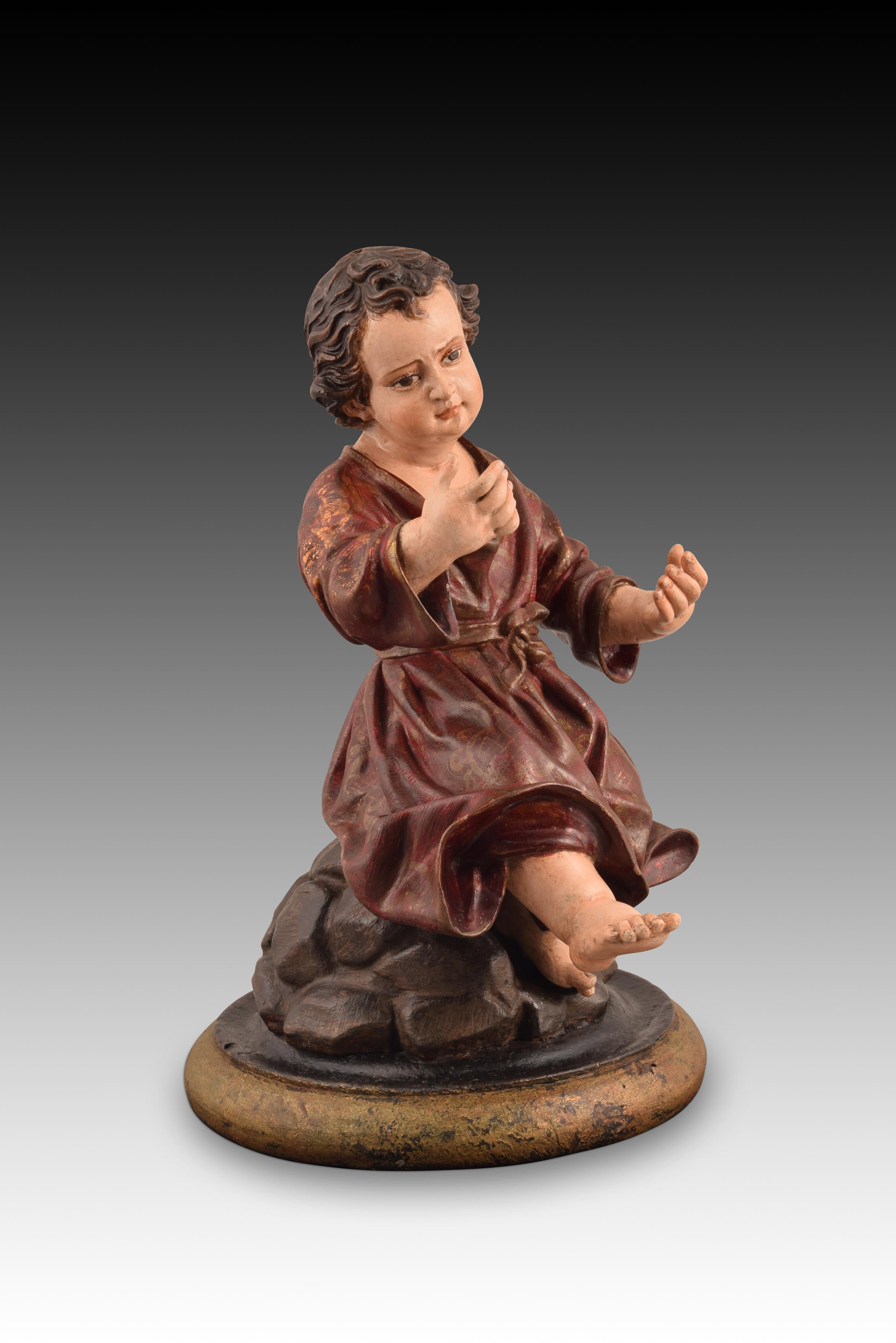 18th Century and Earlier Child Jesus of the Passion. Wood. Andalusian School, Spain, 18th century.