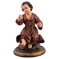 Antique Child Jesus of the Passion. Wood. Andalusian School, Spain, 18th century.