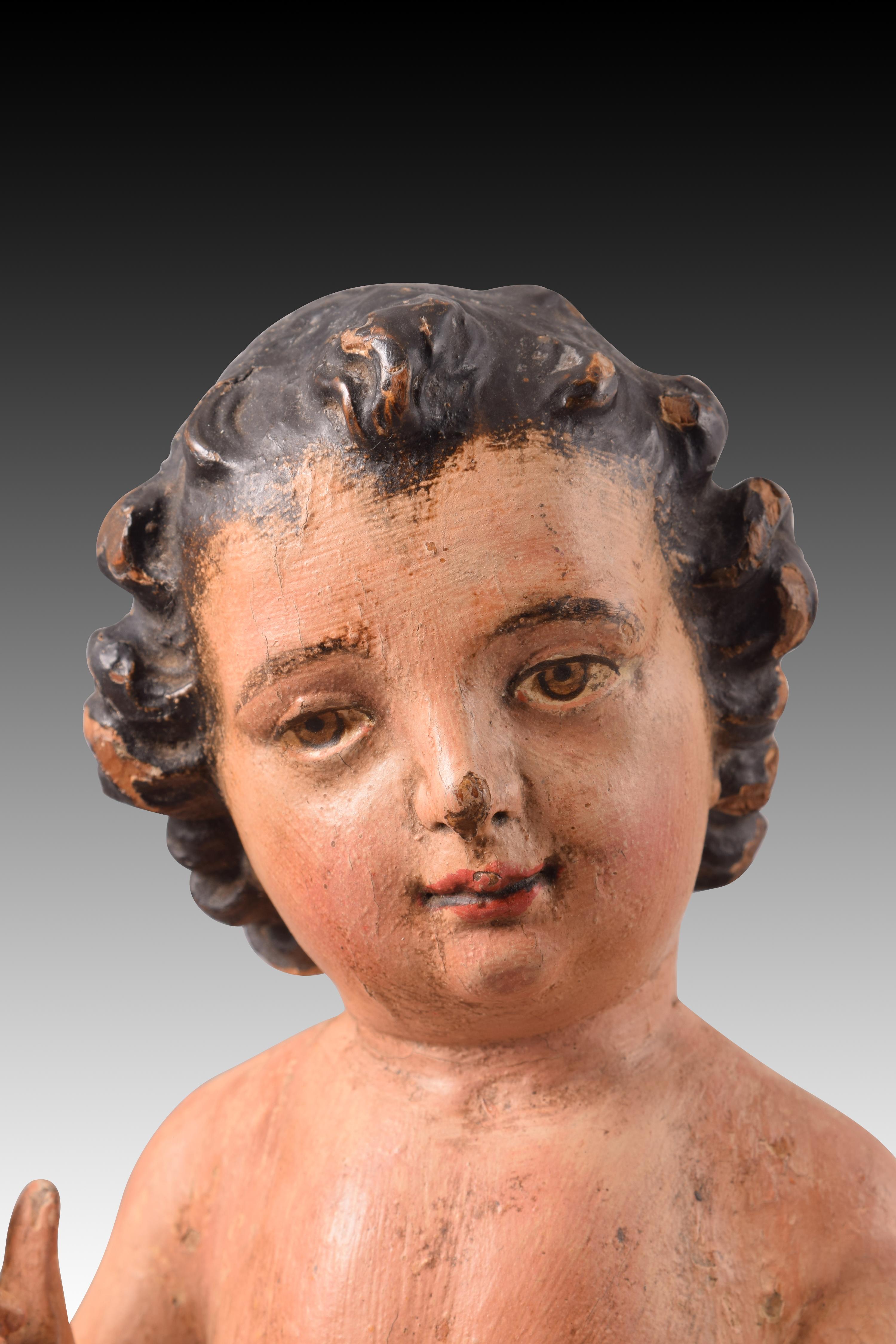 Other Child Jesus Savior of the World. Wood. Flemish school, 16th century and later. For Sale