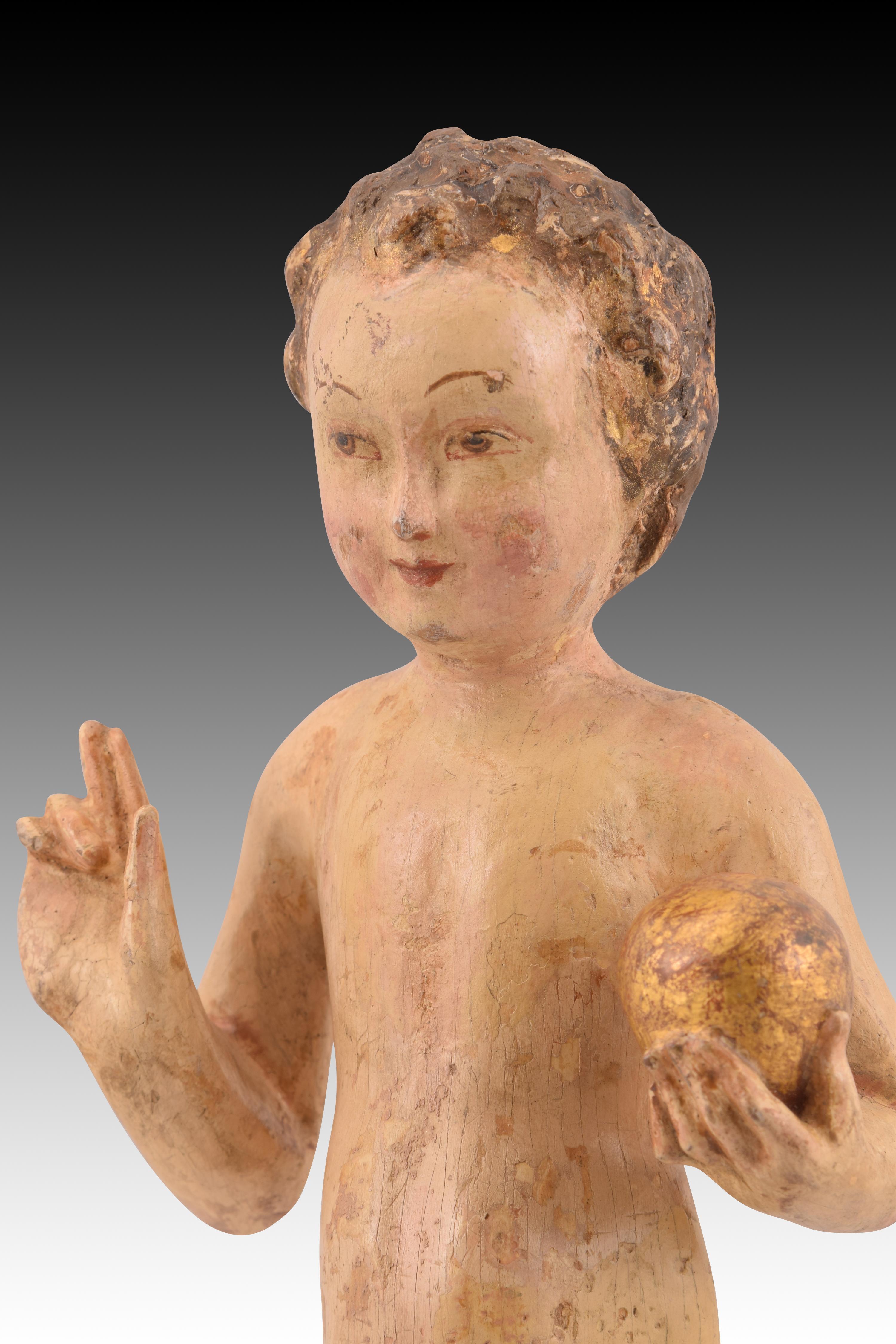 Autre Child Jesus Savior of the World Le bois. École flamande, 16e siècle.