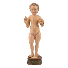 Child Jesus Savior of the World. Wood. Flemish school, 16th century.