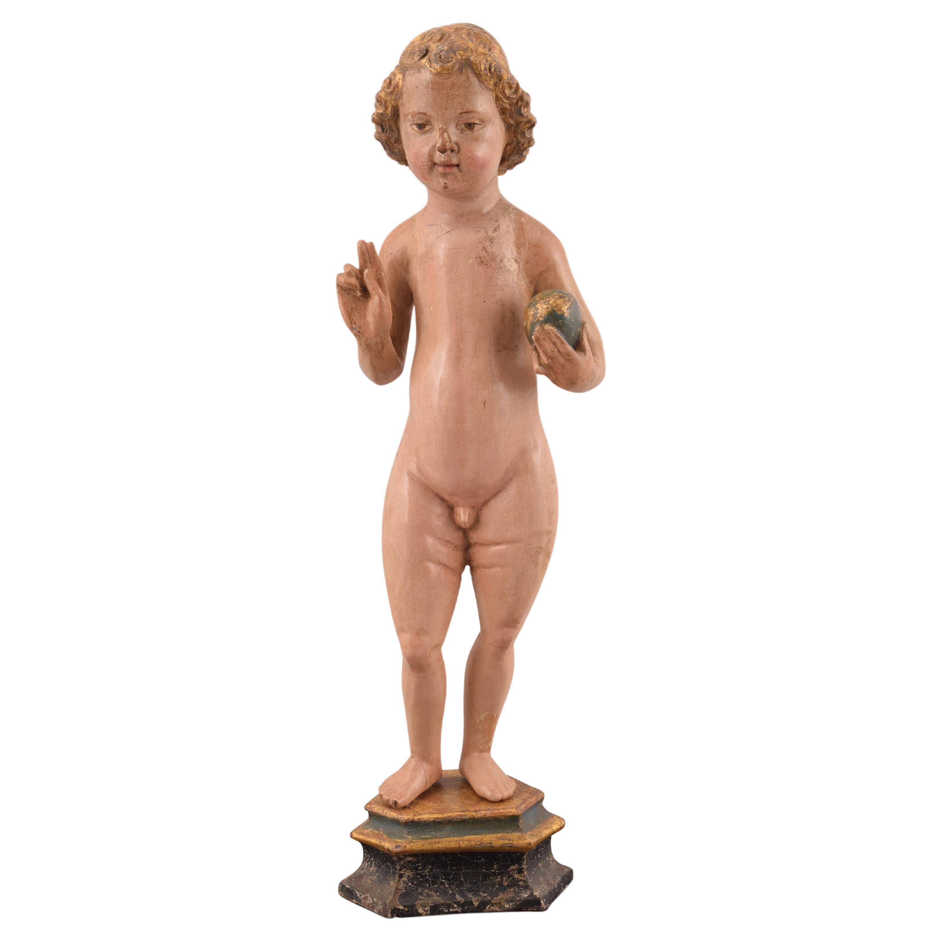 Child Jesus Savior of the World. Wood. Flemish school, 16th century.