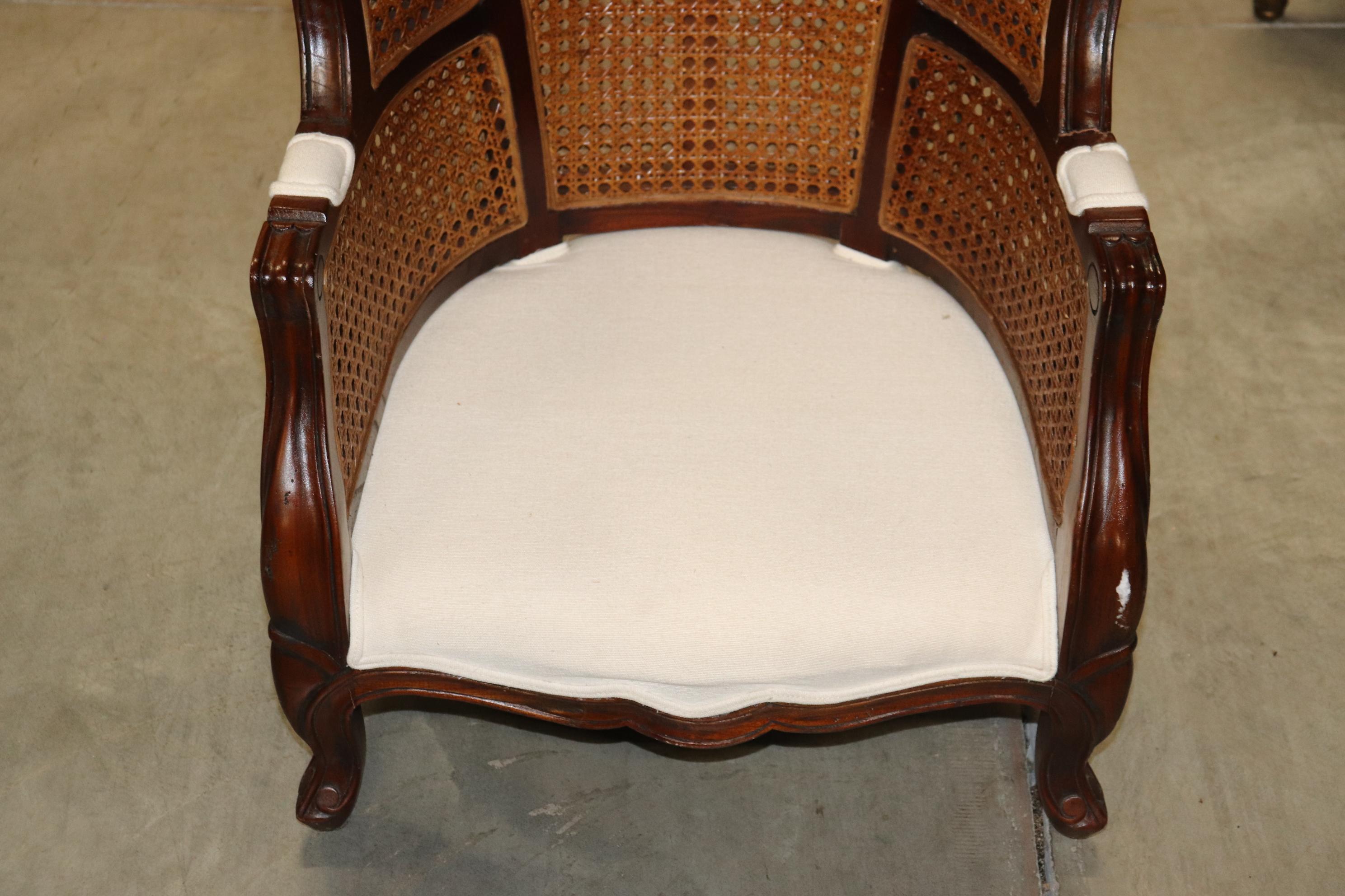 Child or Doll Size Caned Porter Canopy Chair French Louis XV 5