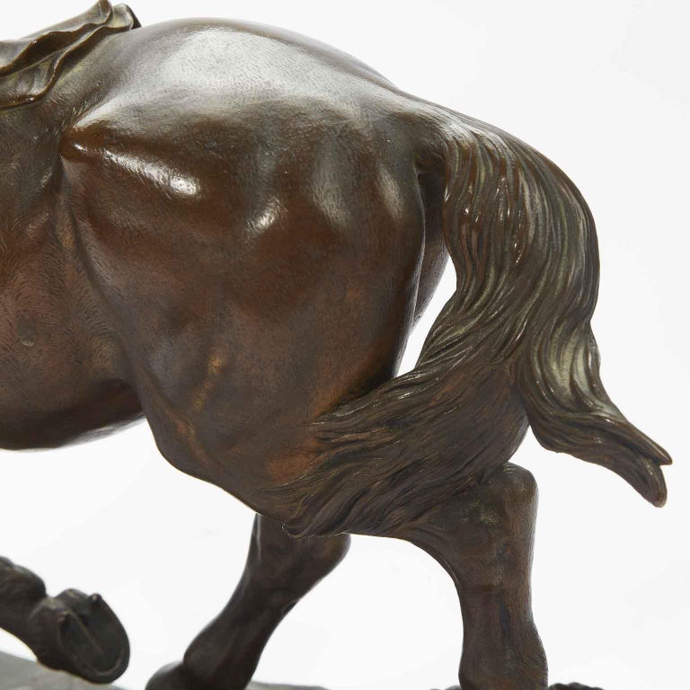 Child Riding a Horse Bronze Sculpture by Austrian Berndorf 20th Century For Sale 5